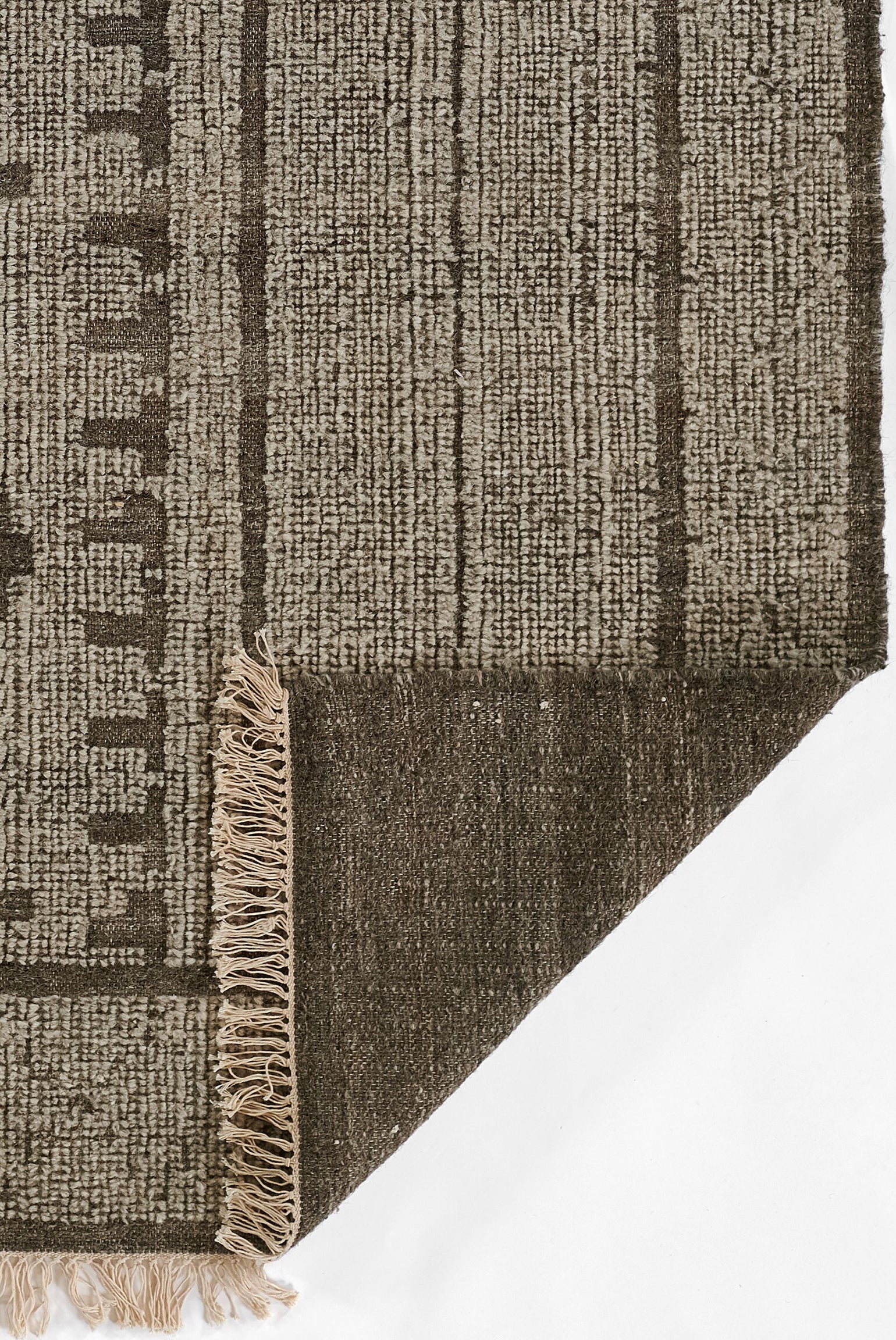 Boho Hand Woven Wool & Cotton Natural Tone Area Rug