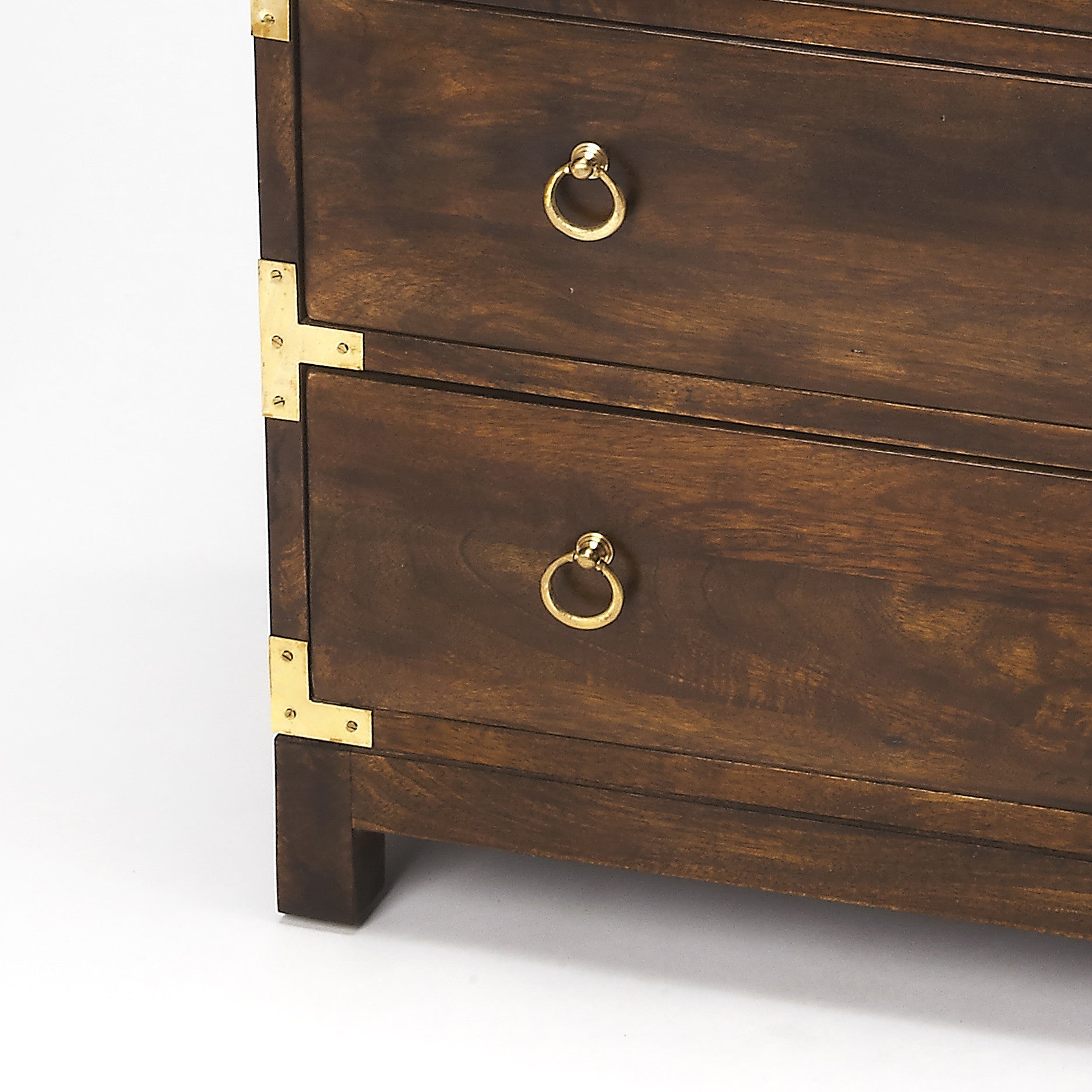 Nautical Wood and Brass Detail Three Drawer Dresser Chest - Woodwaves Nautical Wood and Brass Detail Three Drawer Dresser Chest - Woodwaves