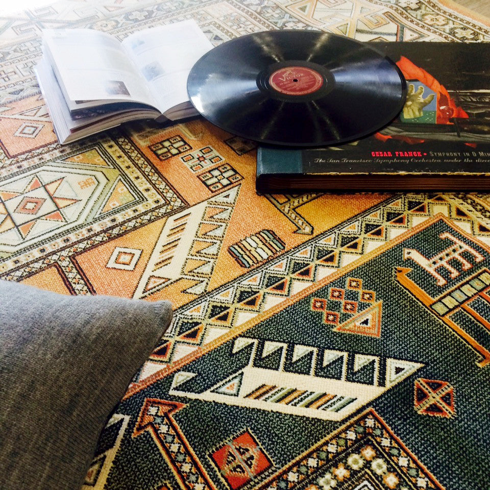 Southwest Santa Fe New Mexico Copper Colored Rug