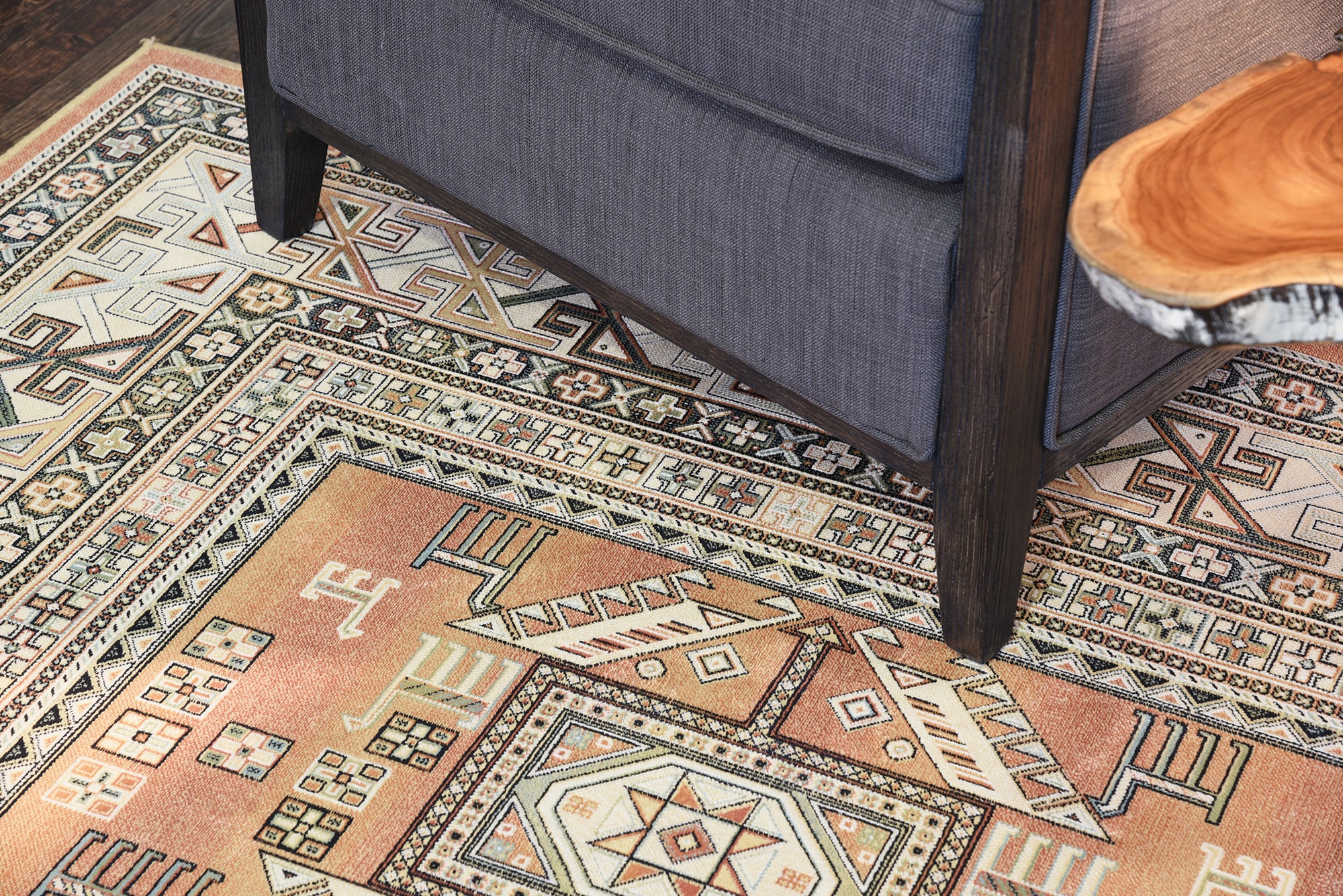 Southwest Santa Fe New Mexico Copper Colored Rug