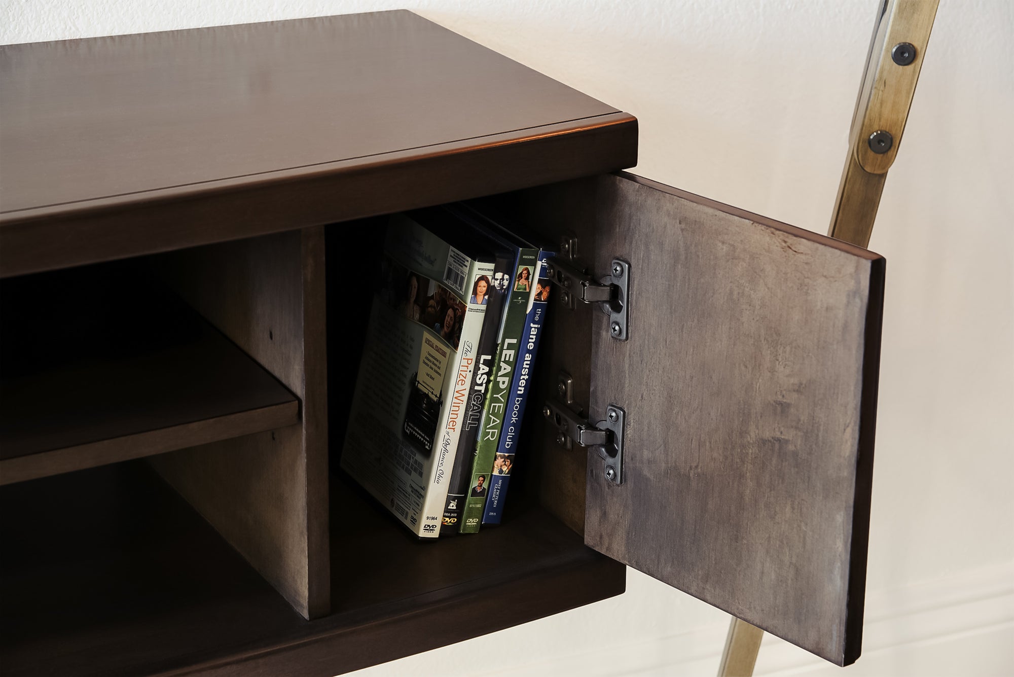 Handcrafted Modern Curved Floating TV Stand - Curve - Espresso