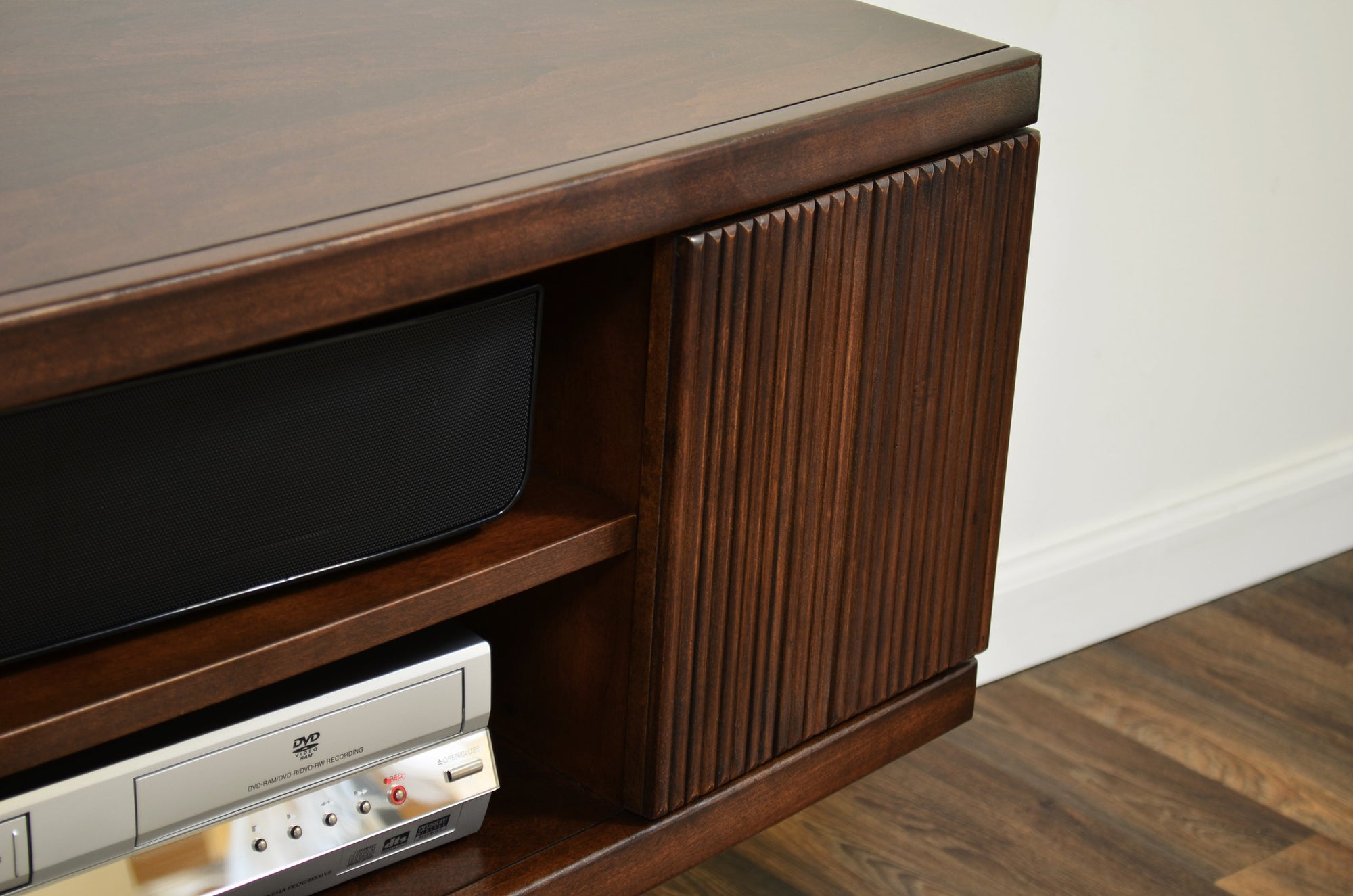 Curved Round Floating TV Console - The Curve - Mocha - OB 50% OFF!