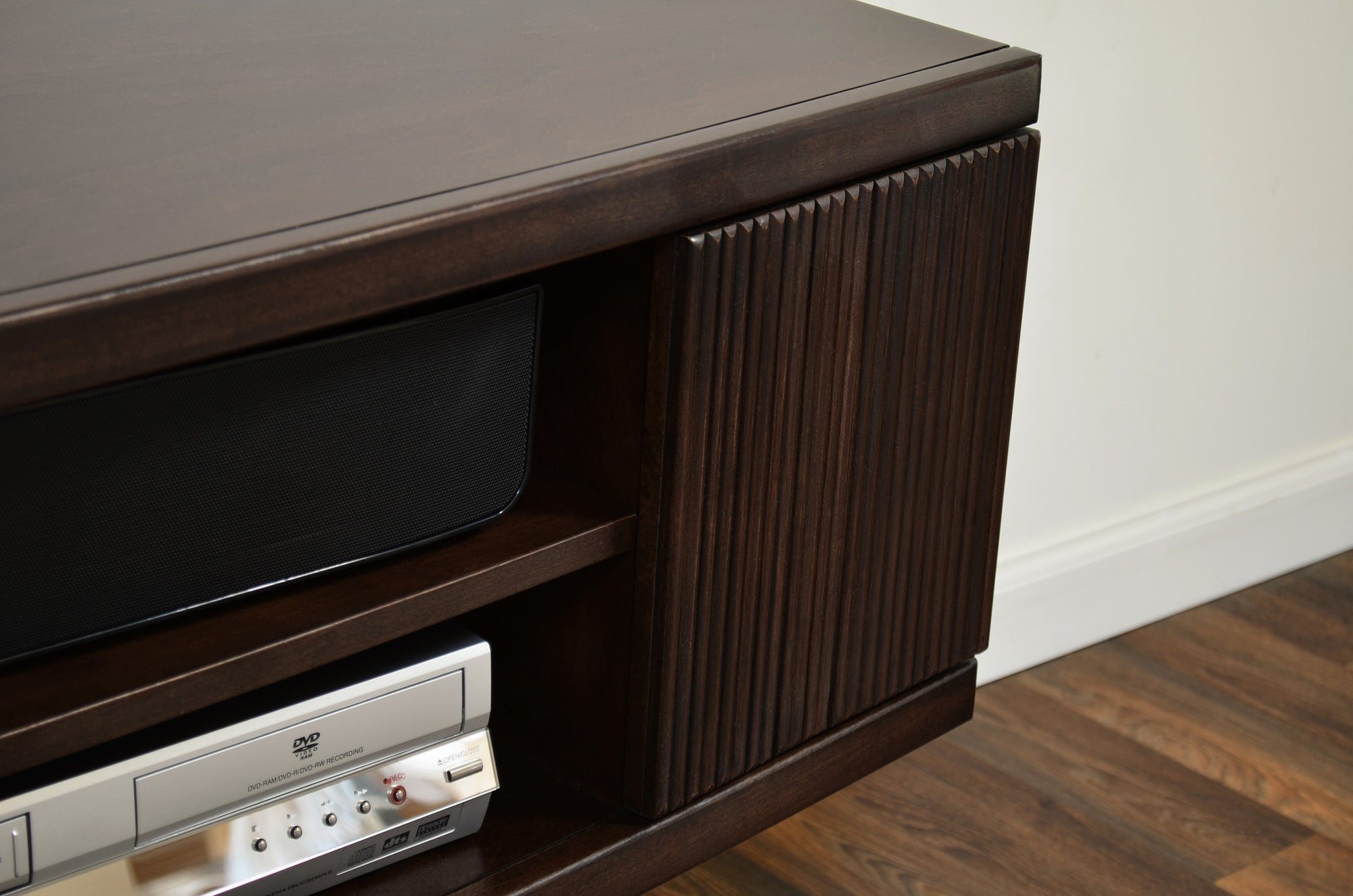 Curved Wall Mount TV Stand - The Curve - Espresso - OB 50% OFF!