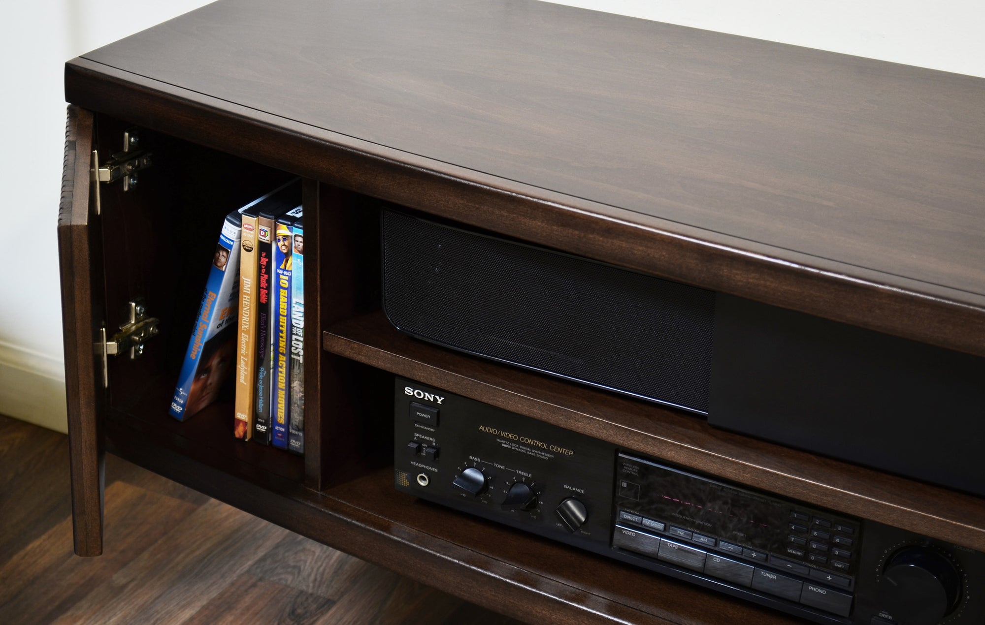 Curved Wall Mount TV Stand - The Curve - Espresso - OB 50% OFF!