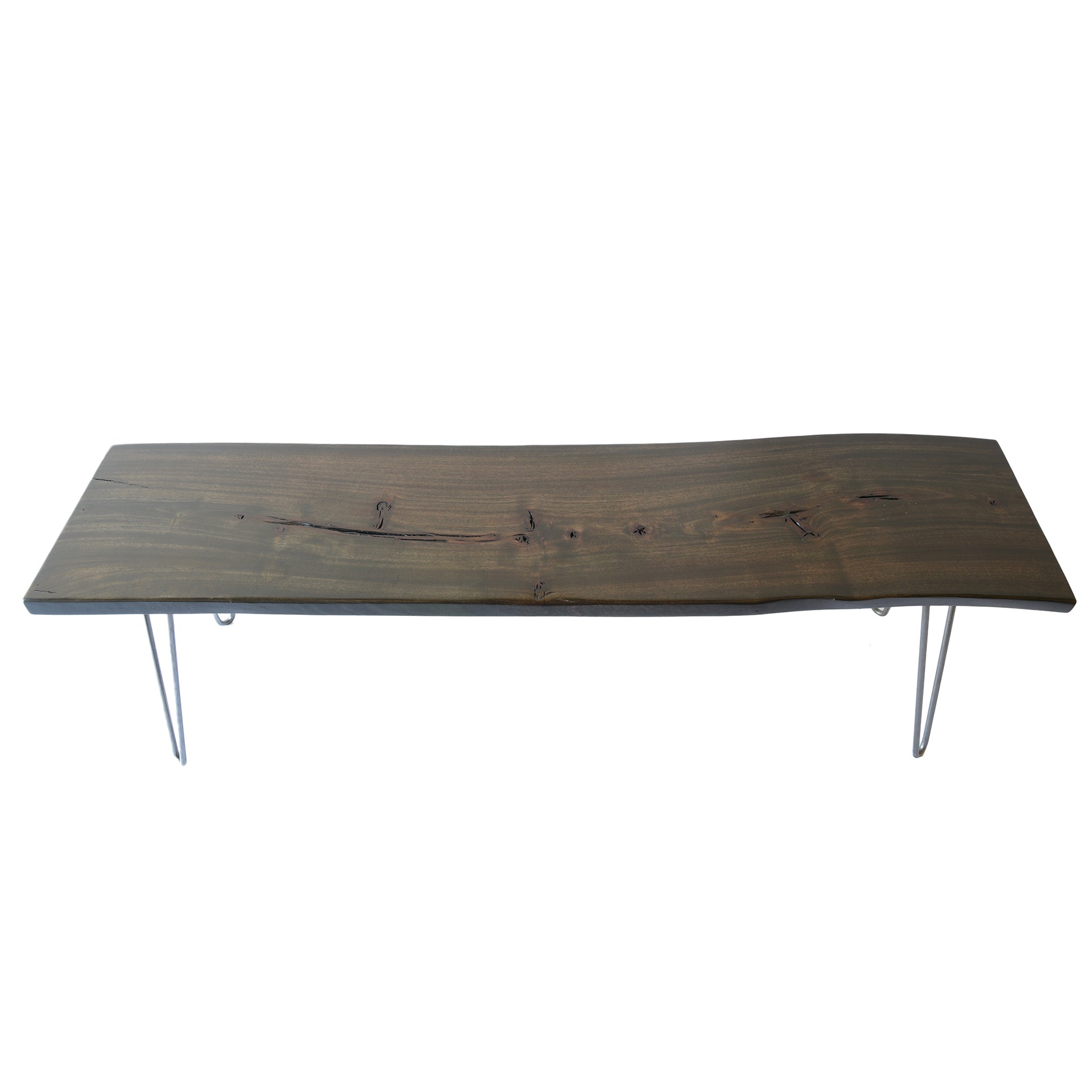 Dark Live Edge Slab Reclaimed Coffee Table