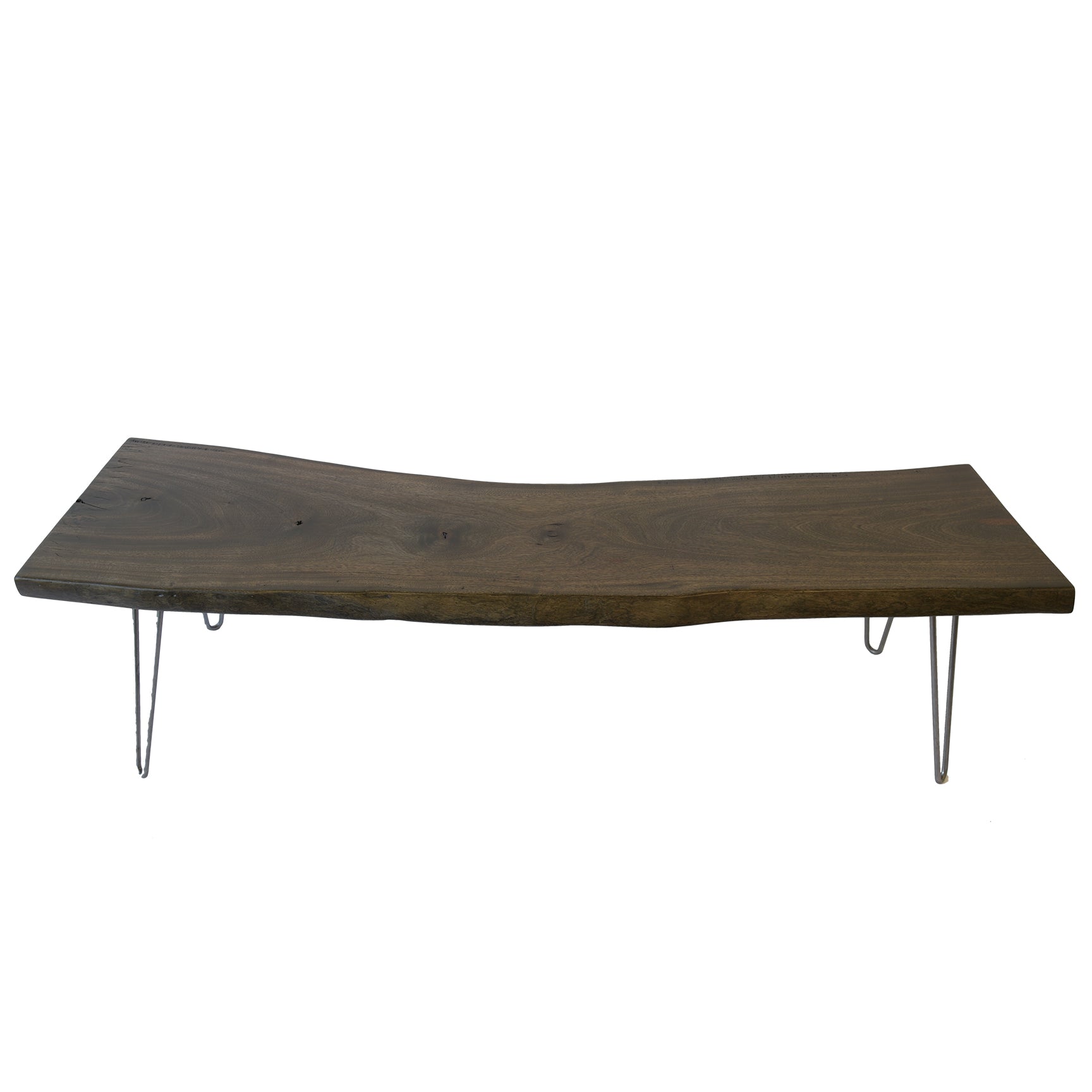 Dark Wood Live Edge Slab Coffee Table