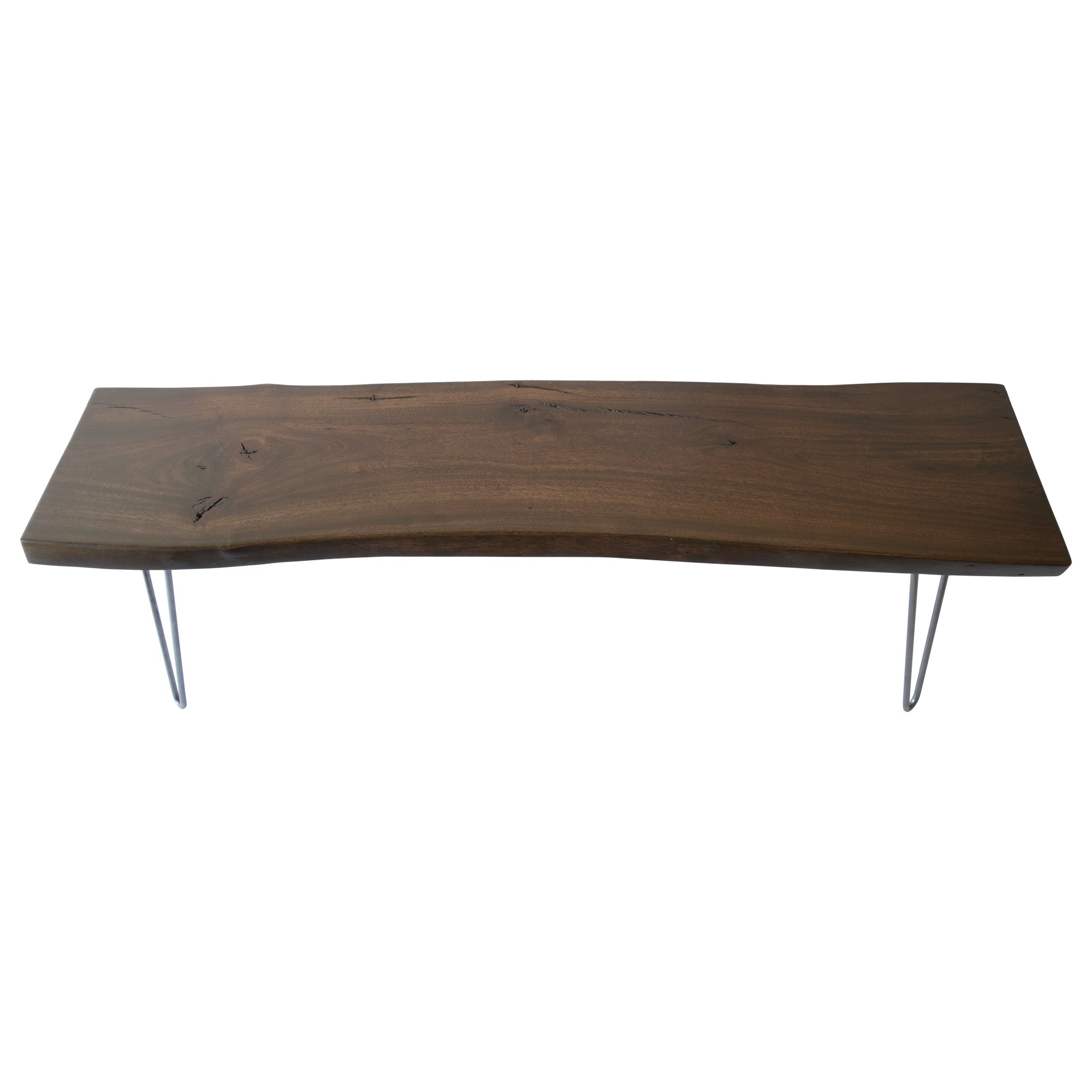 Dark Live Edge Slab Rustic Coffee Table