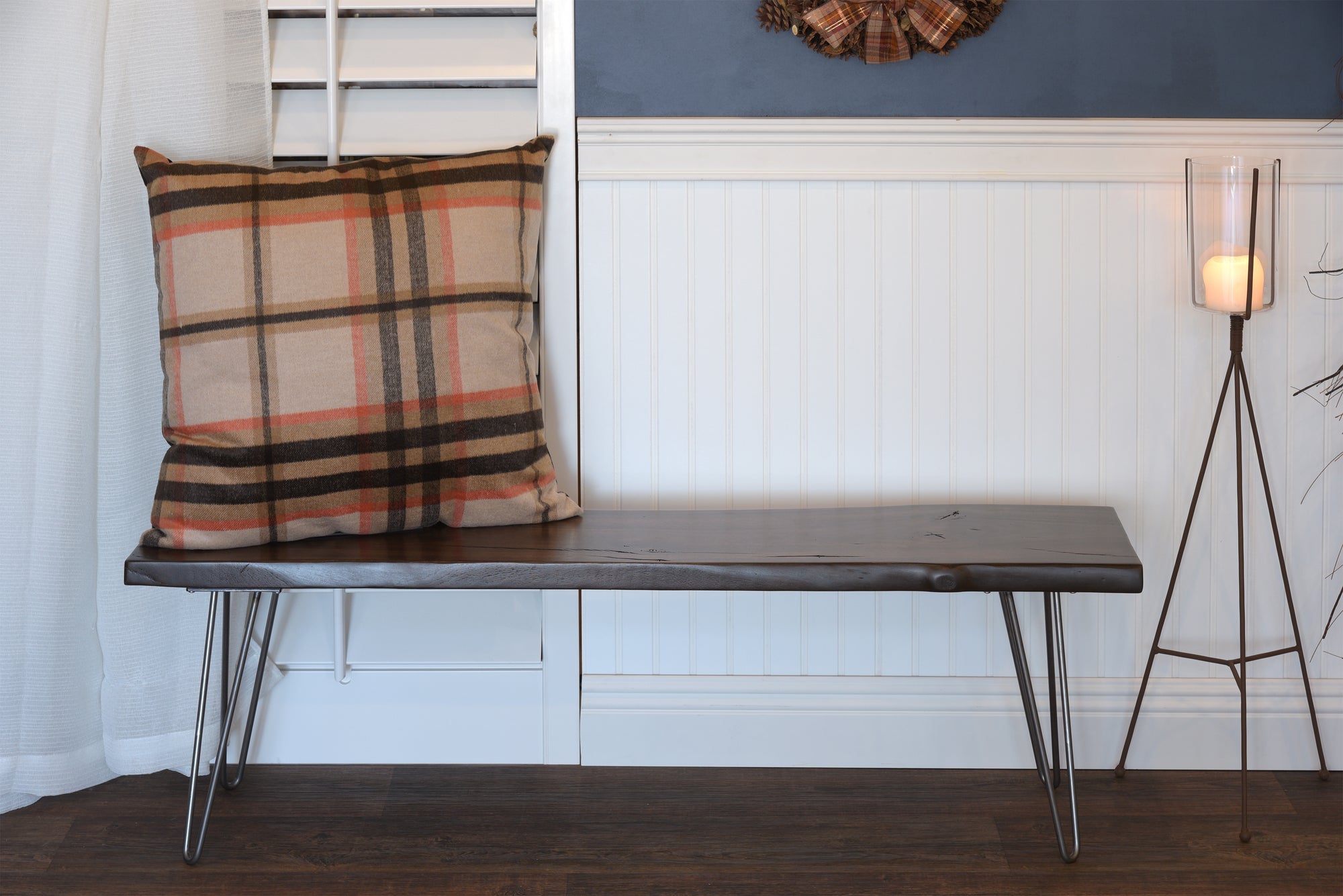 Dark Live Edge Slab Rustic Coffee Table