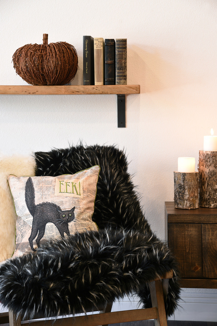 Black Cat Pillow