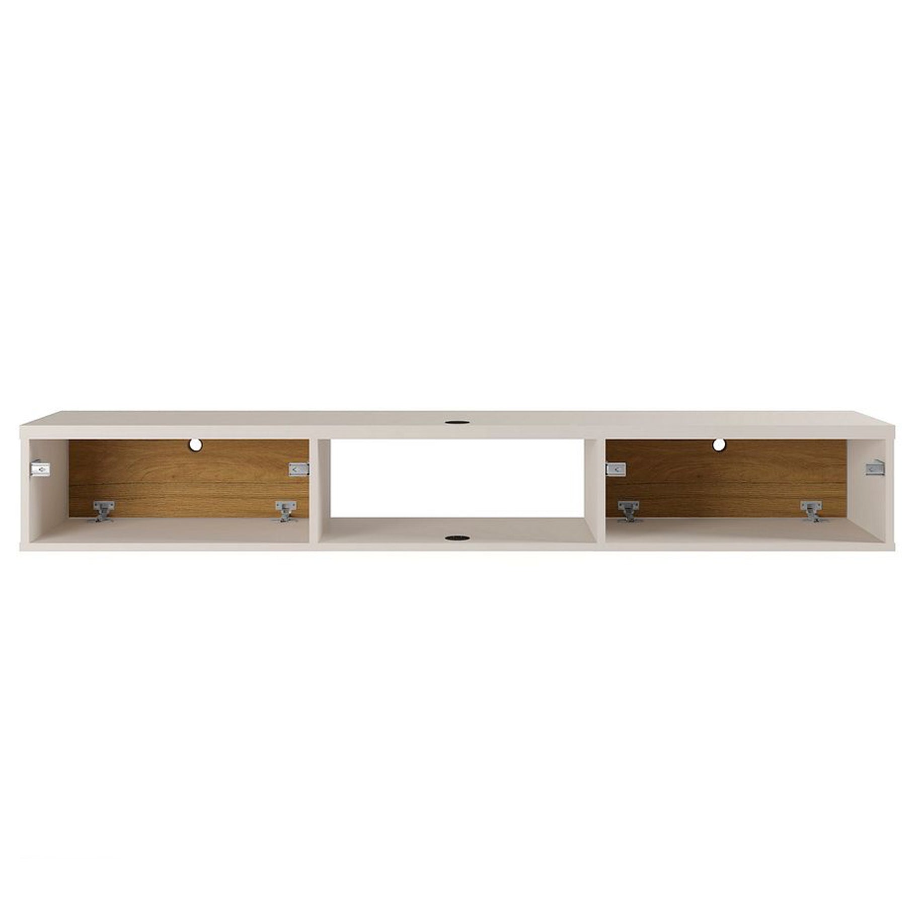 Floating TV Stand - Ellis - Stylish Savings - Off White & Cinnamon