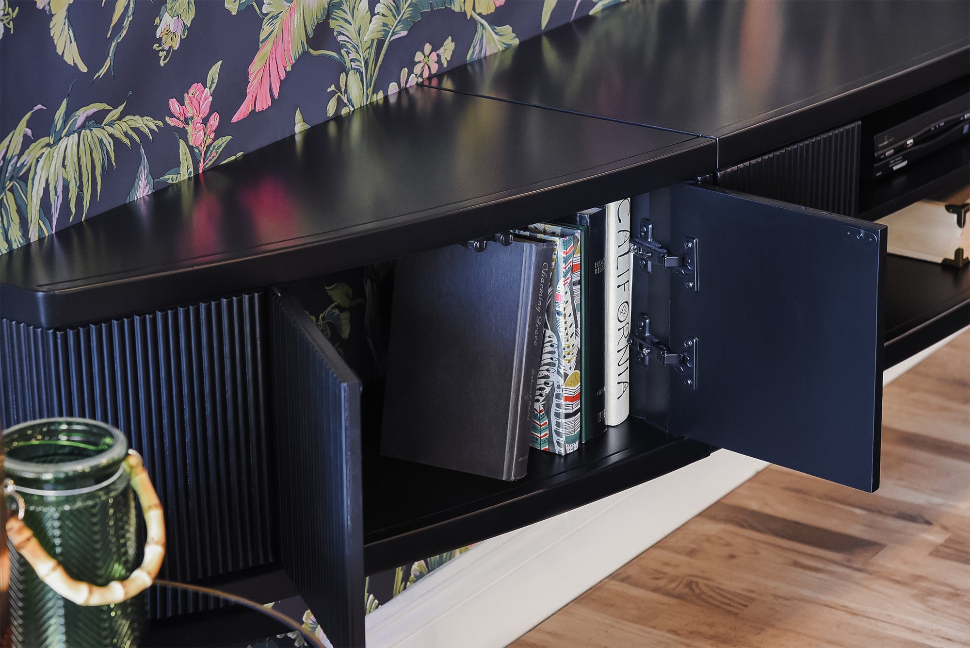 Floating TV Stand Wall Mount Entertainment Center Console - Arc - Black - OB 50% OFF!