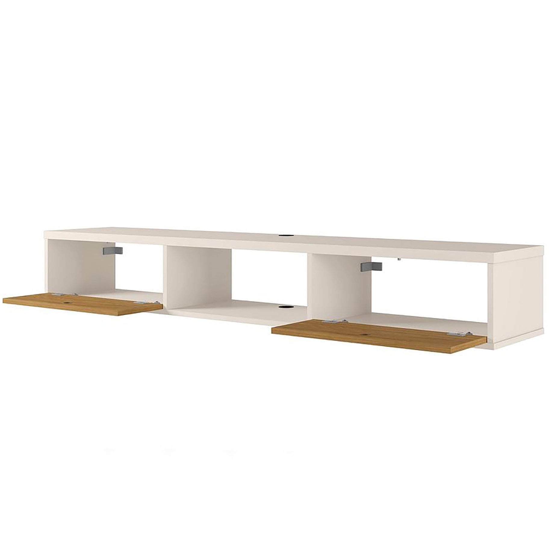 Floating TV Stand - Ellis - Stylish Savings - Off White & Cinnamon