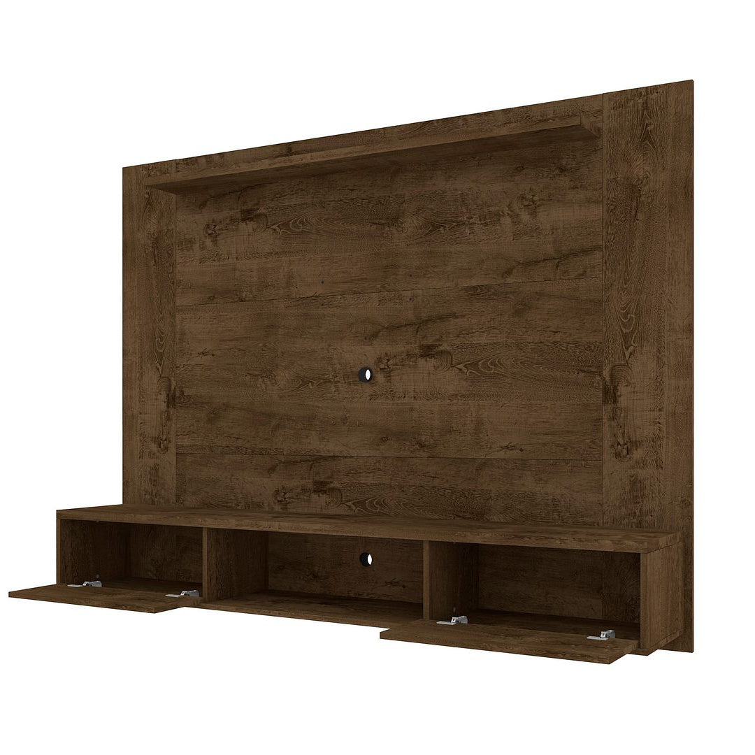 Floating TV Stand With Back Panel and Shelf - Ellis - Stylish Savings - Brown
