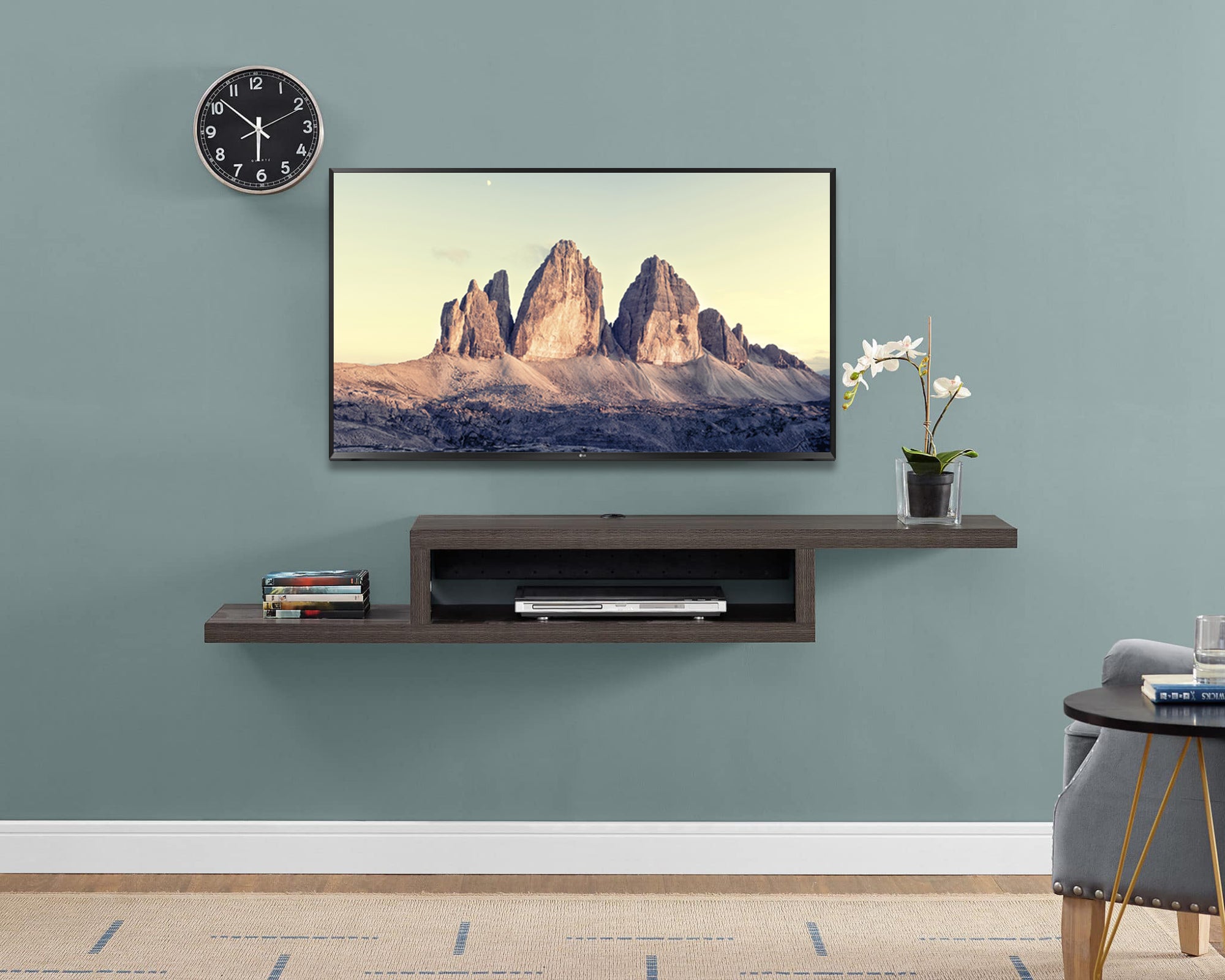 Floating 60" Wall Mount TV Stand - Coronado - Skyline Gray
