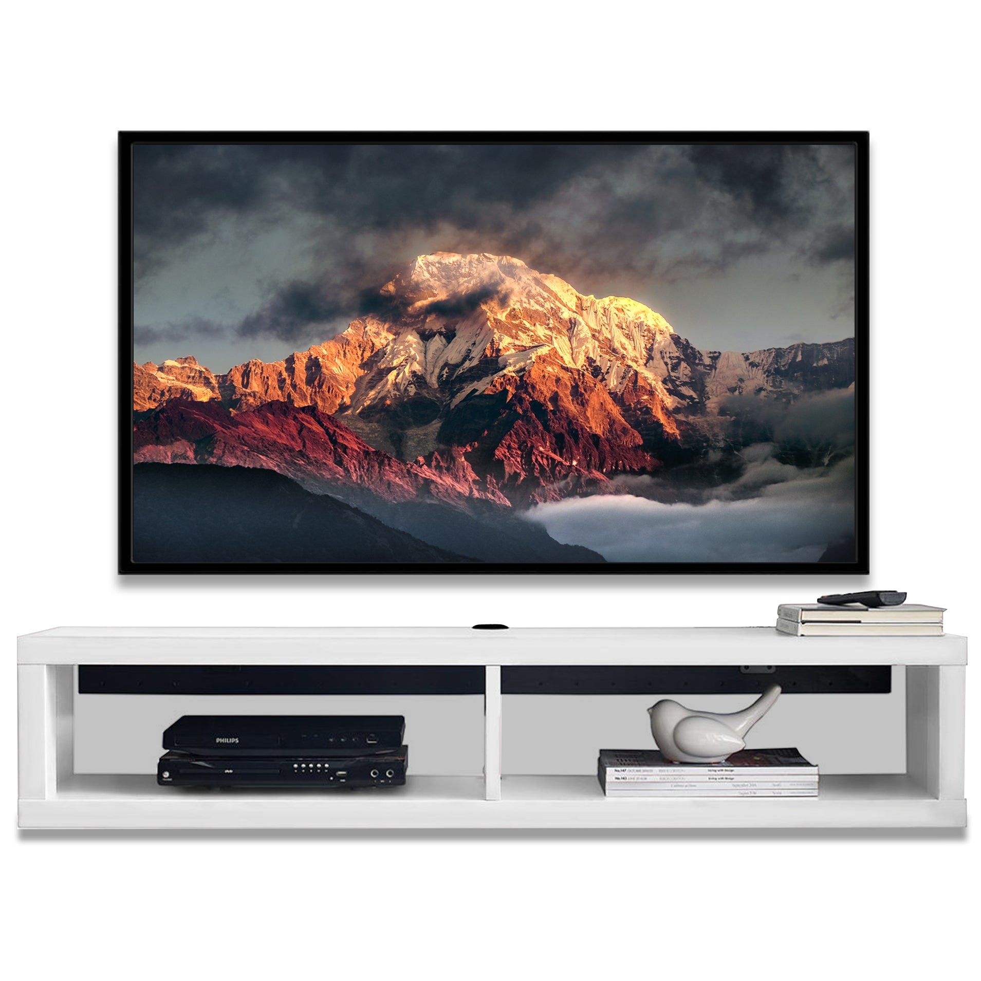 white tv stand wall unit