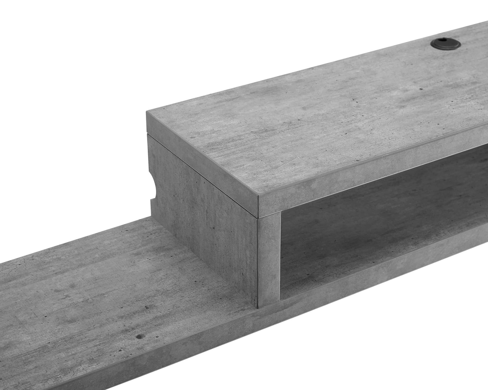 Floating 60" Wall Mount TV Stand - Coronado - Concrete