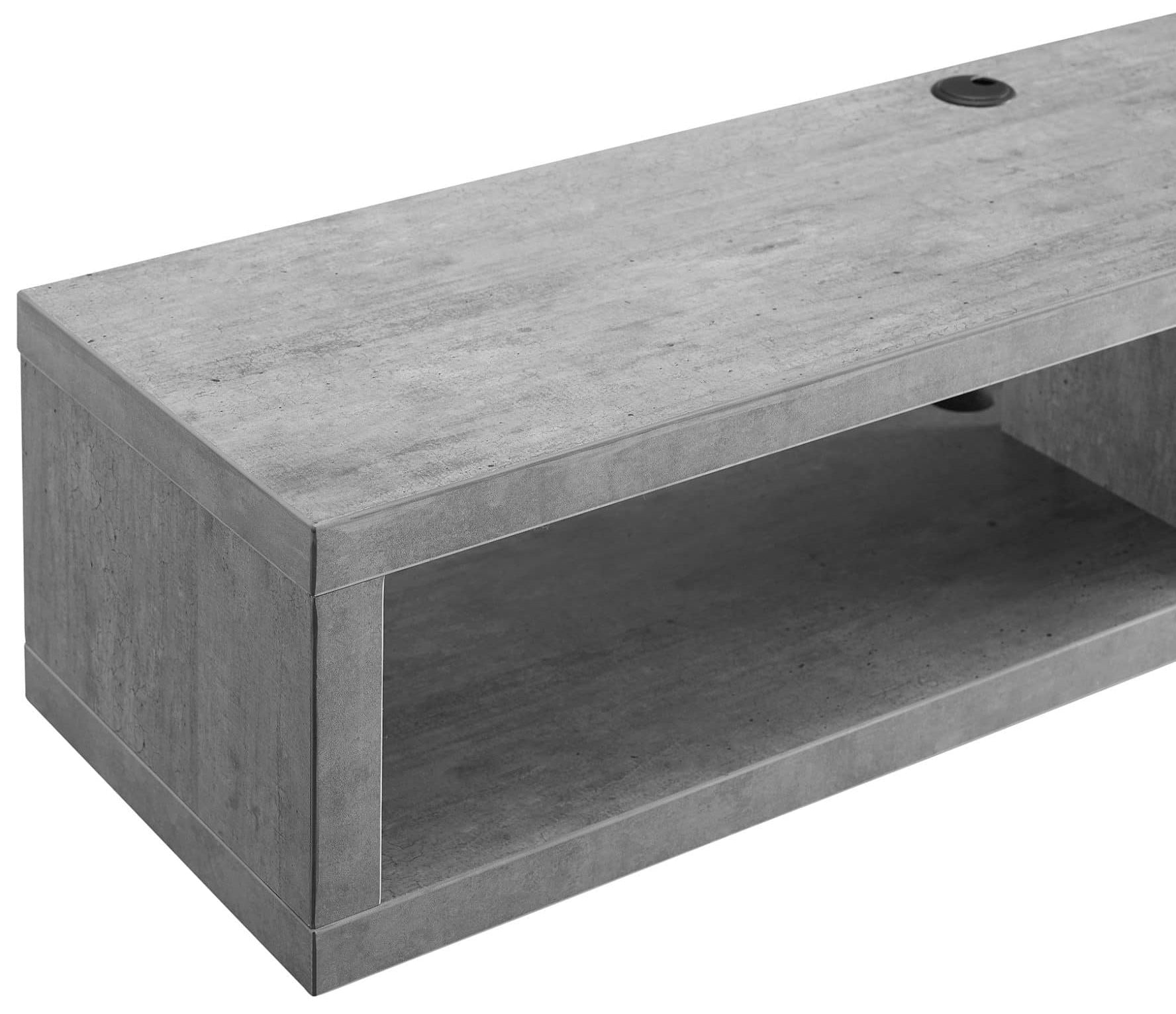 Floating Wall Mount TV Stand - Newport - Concrete