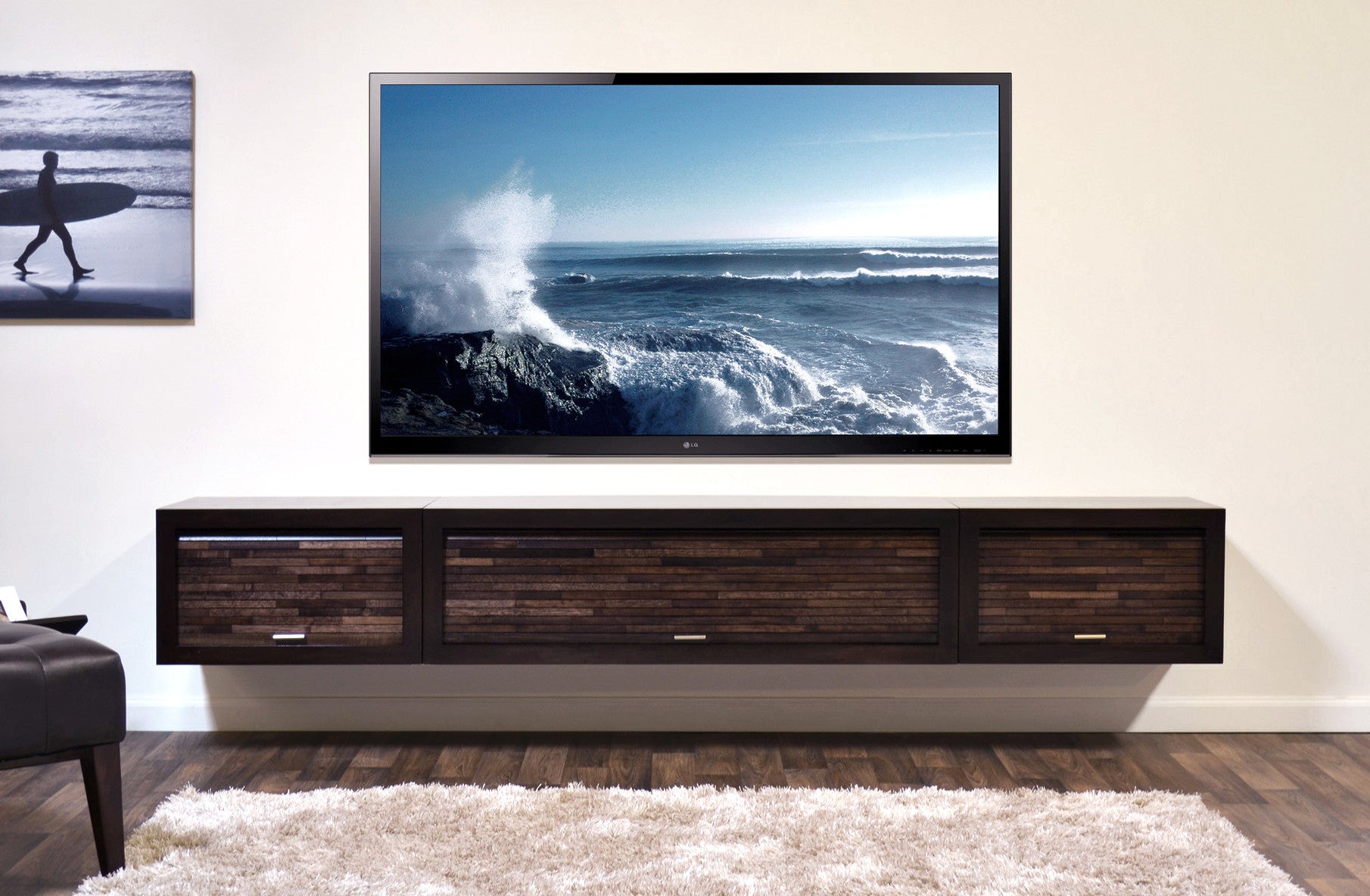Slim floating new arrivals tv unit