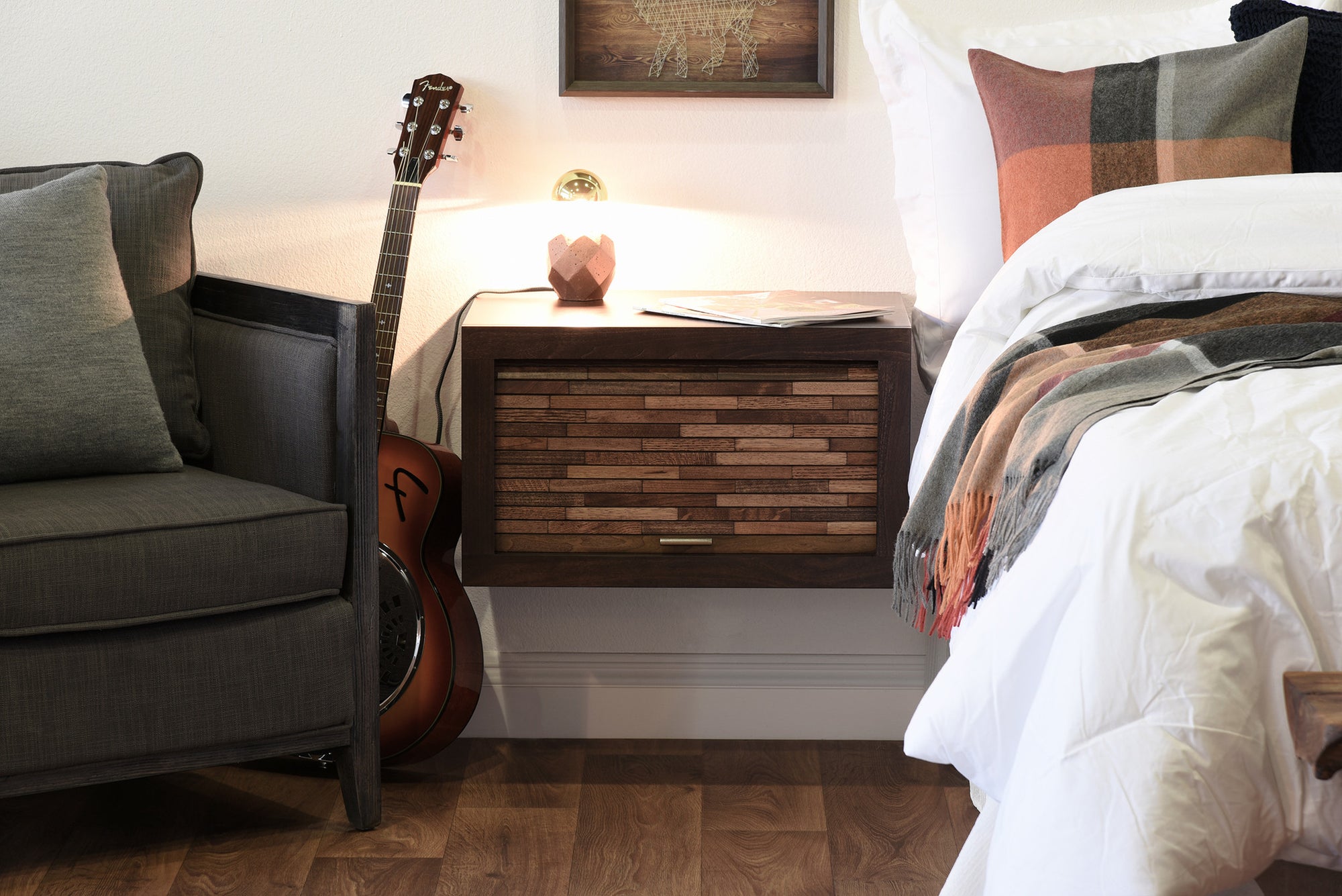 Floating Nightstand - ECO GEO Espresso