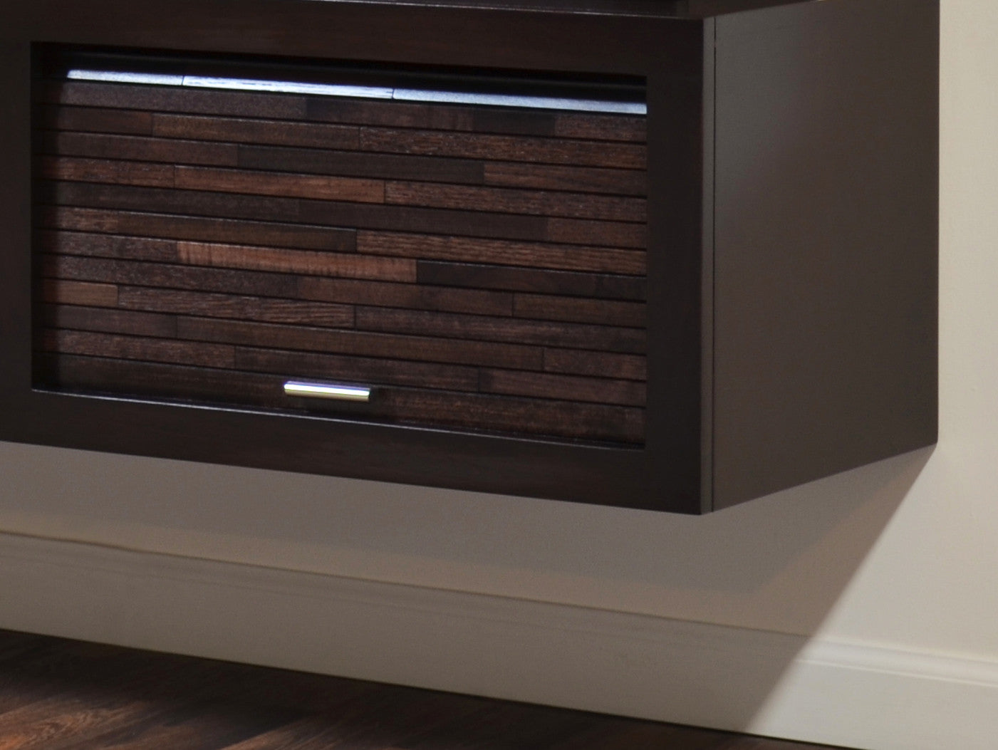 Floating End Table & Bookcase - ECO GEO Espresso