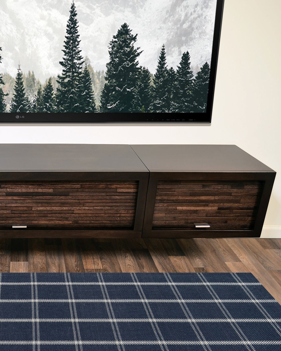 Floating TV Stand Entertainment Center - ECO GEO Espresso