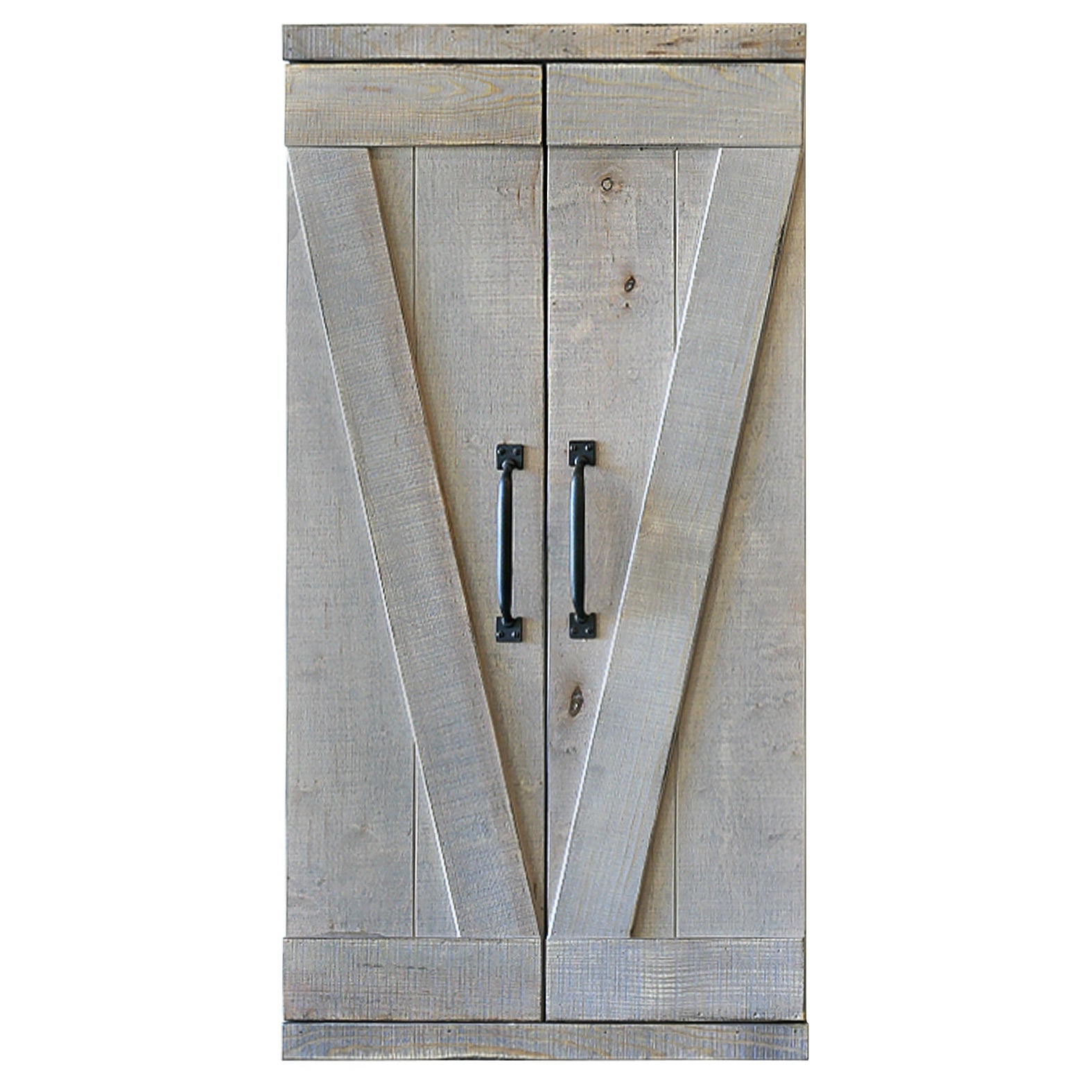 Floating Bookshelf - Rustic Wood Wall Mount Storage Bookcase - Pine Creek - Lakewood Gray