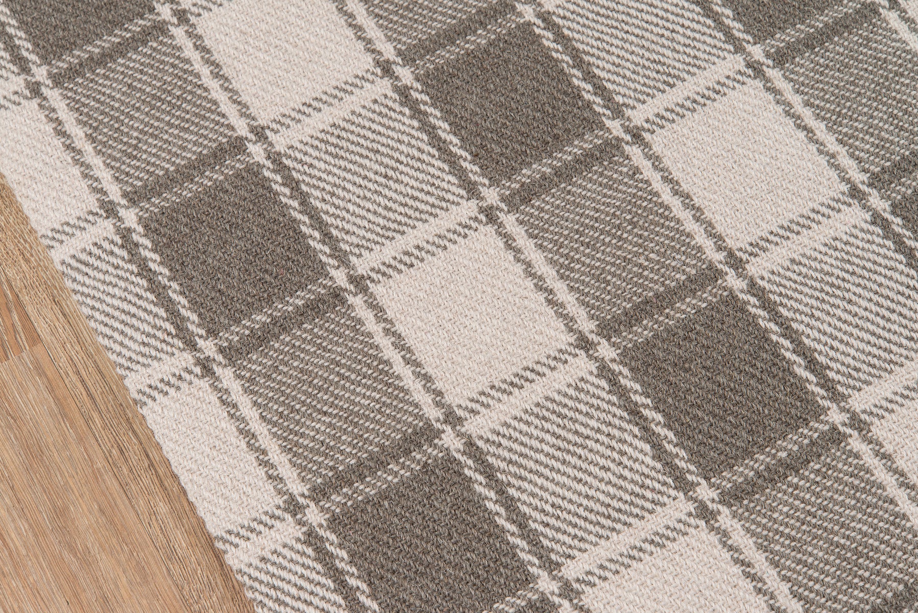 Gray Plaid Tartan Wool Rug - Erin Gates - Marlborough - Woodwaves
