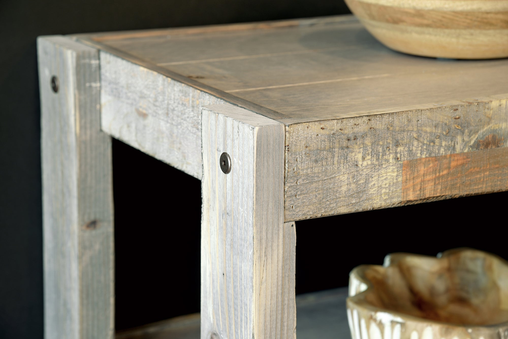 Handcrafted Rustic Wood TV Stand Media Console - presEARTH - Lakewood Gray