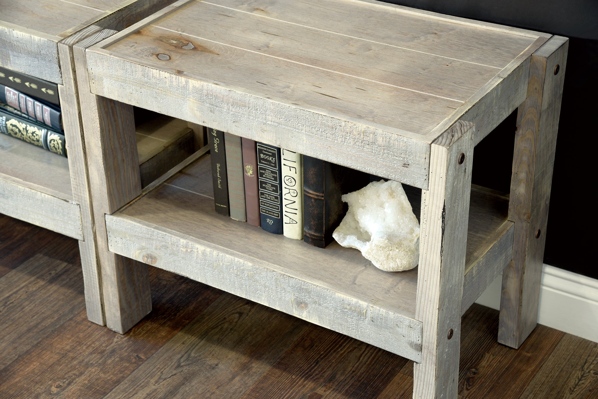 Handcrafted Rustic Wood TV Stand Console - presEARTH Lakewood Gray