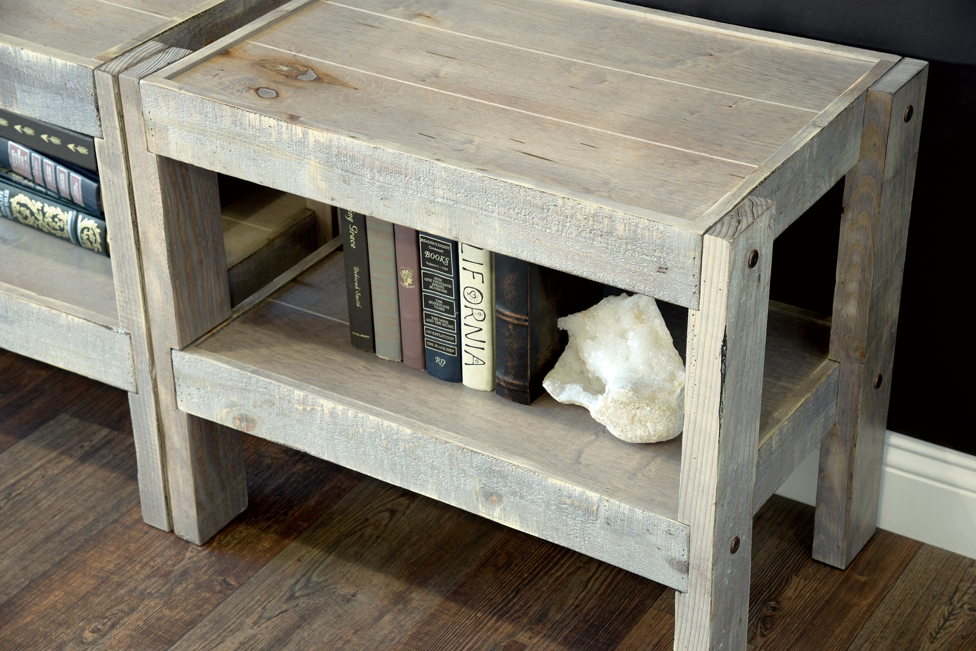 Handcrafted Rustic Wood TV Stand Console - presEARTH - Lakewood Gray