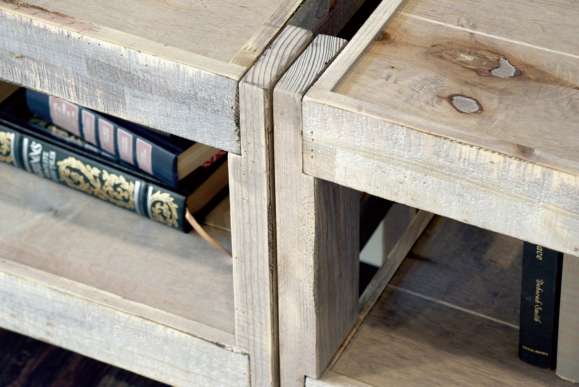 Handcrafted Rustic Wood TV Stand Console - presEARTH Lakewood Gray
