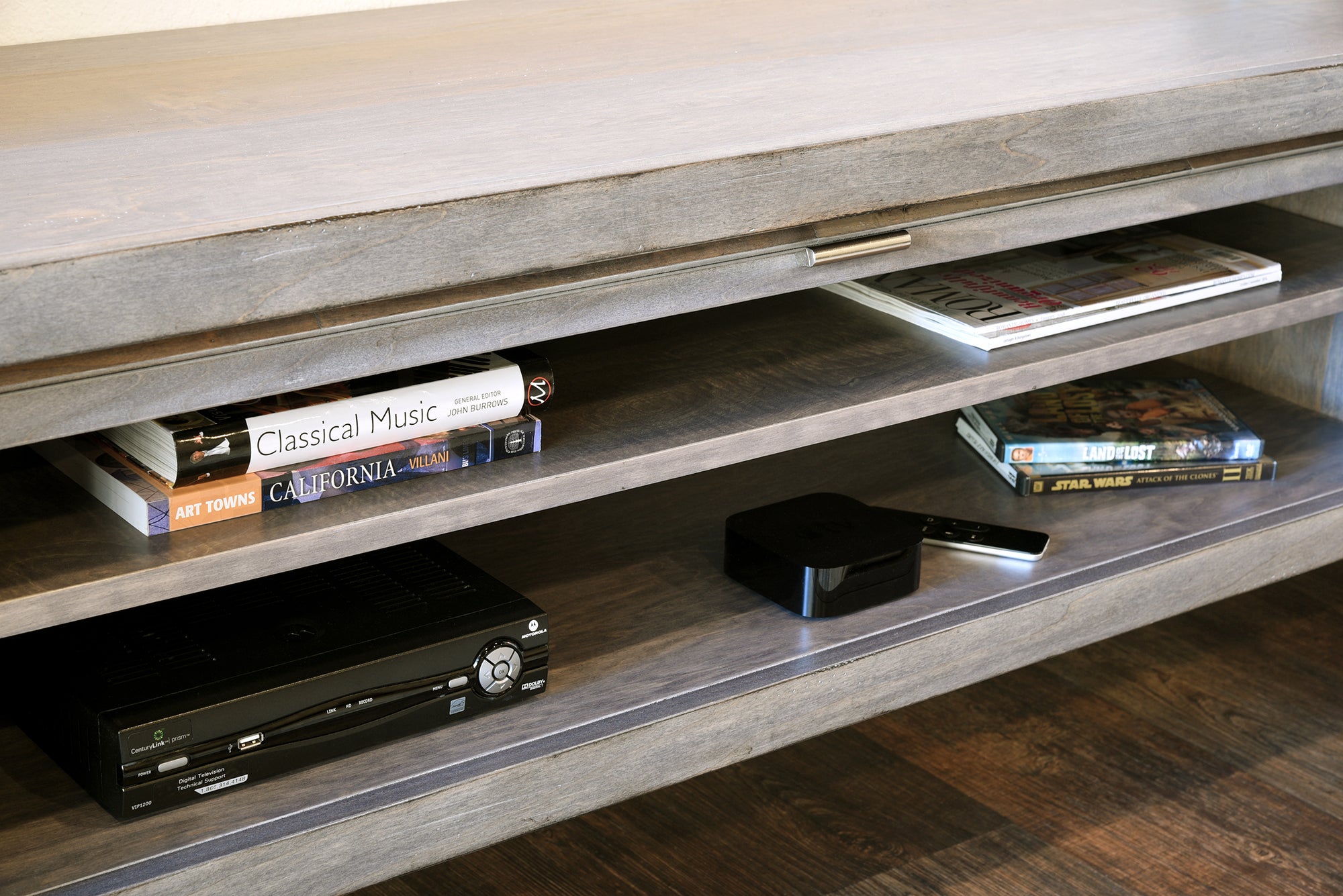 Gray Floating TV Stand Modern Wall Mount Entertainment Center Console - ECO GEO Lakewood
