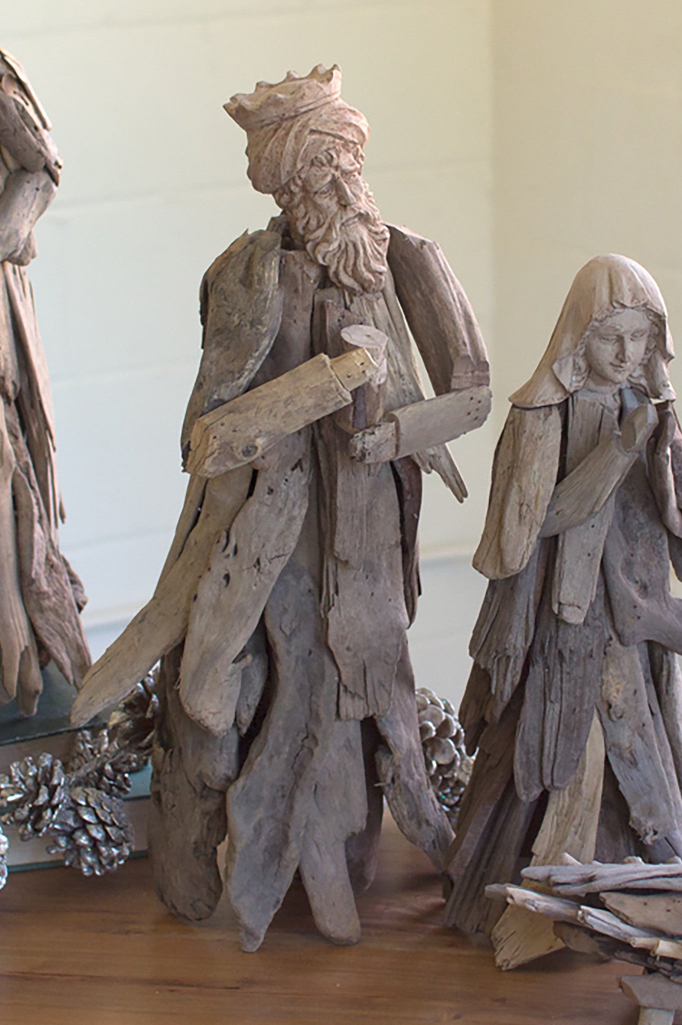 Large Driftwood Nativity - Set of Six