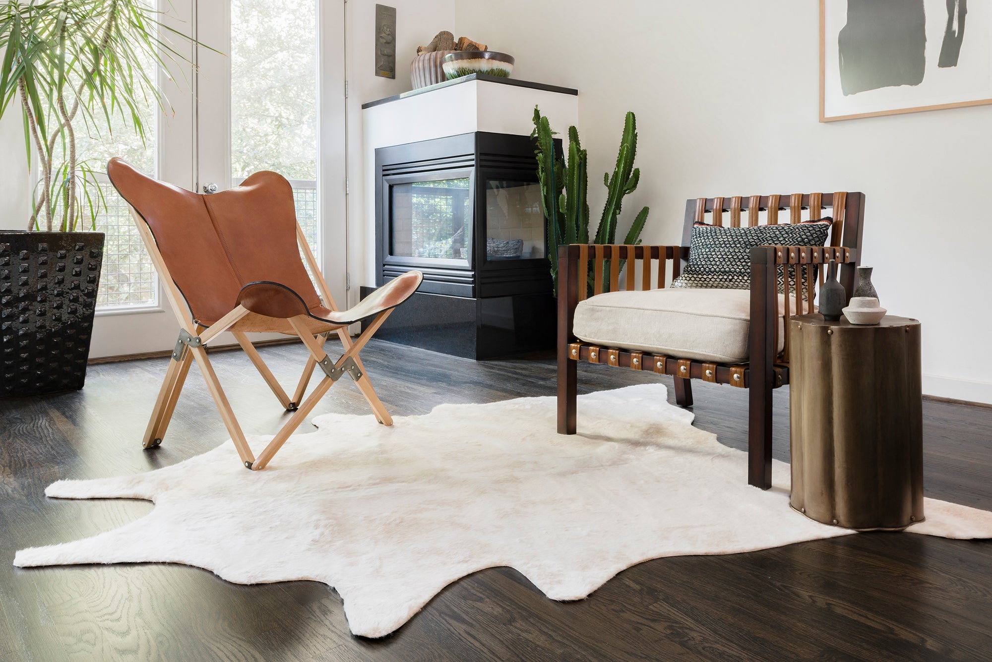 Ivory Cowhide Rug