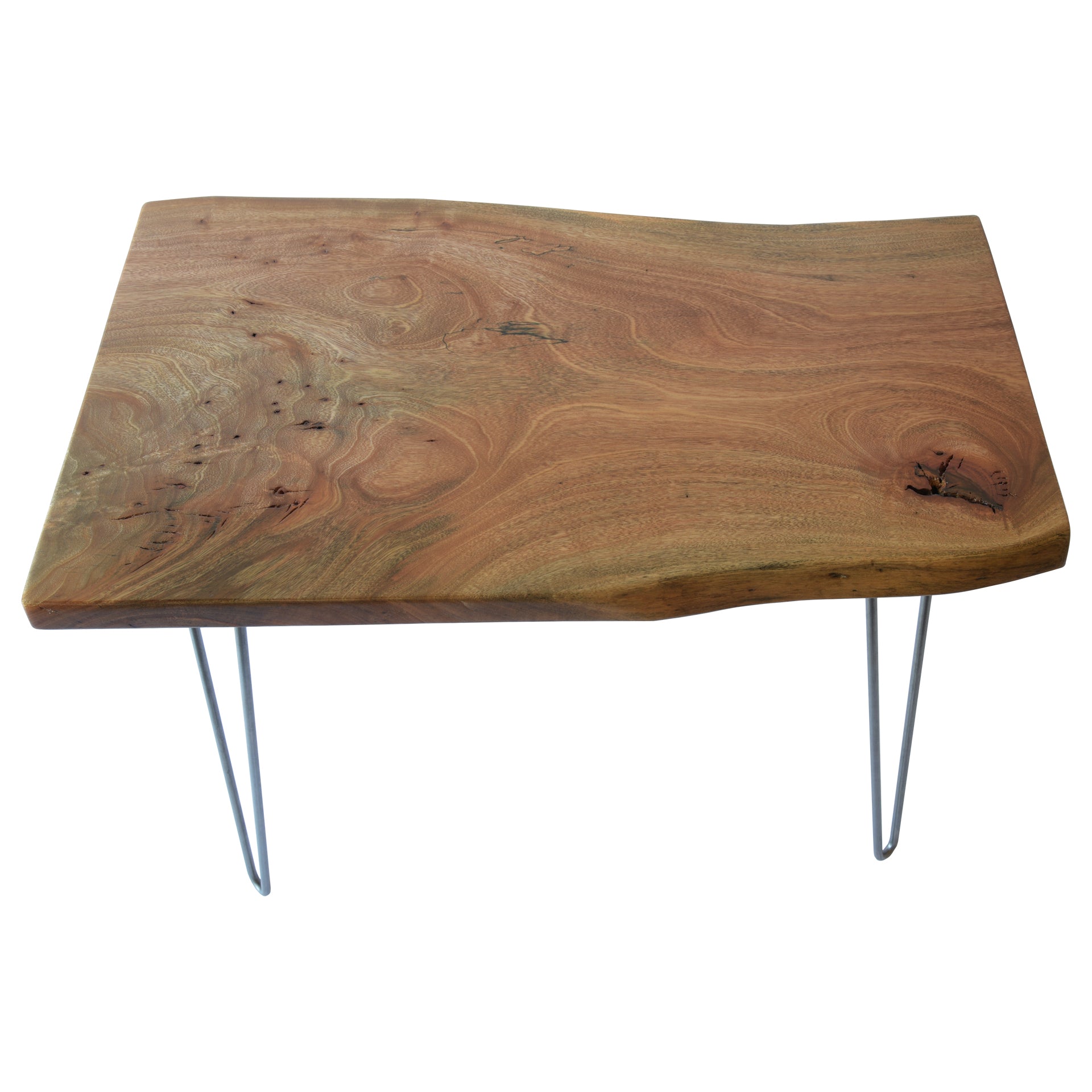 Light Live Edge Slab Handmade End Table