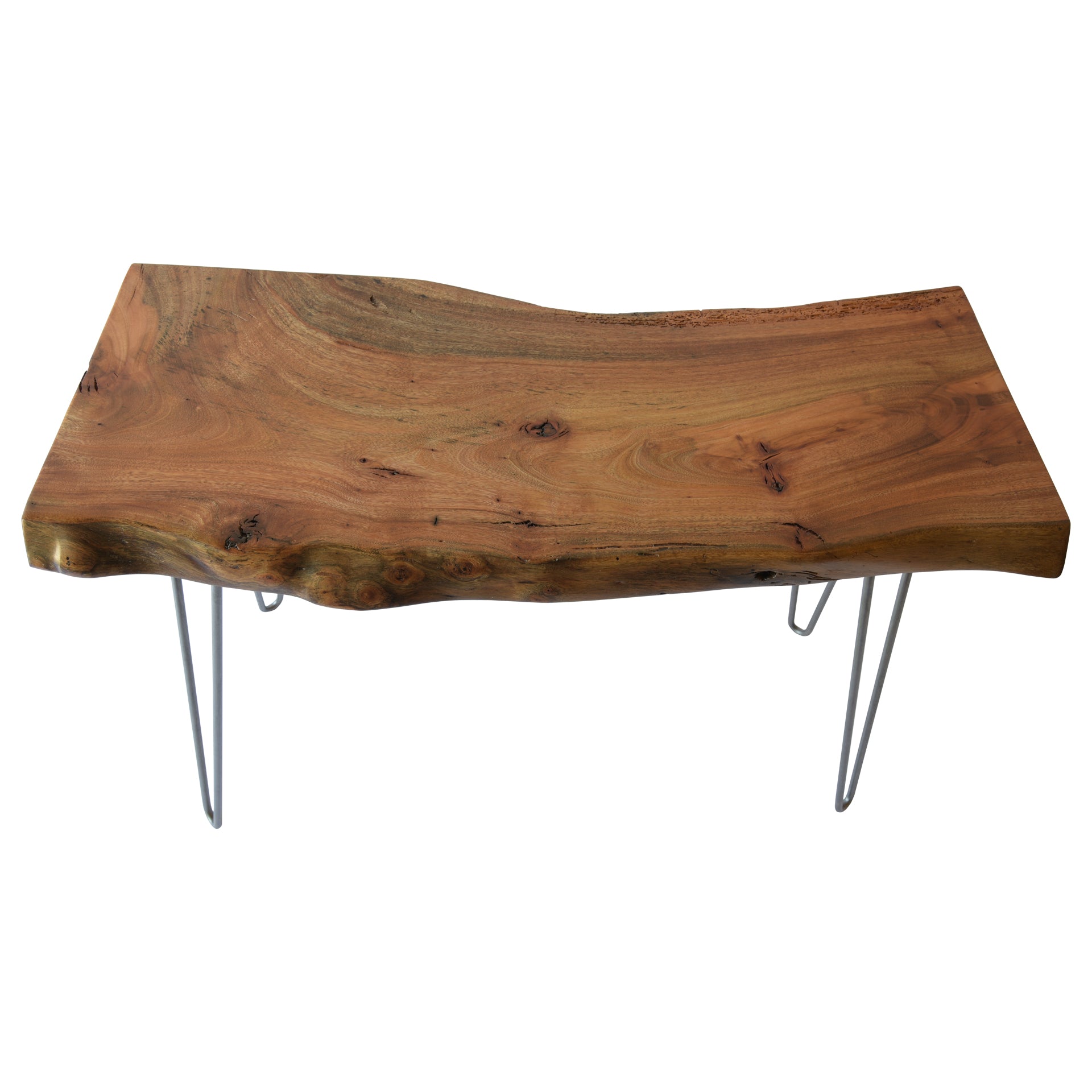 Light Live Edge Slab Reclaimed End Table