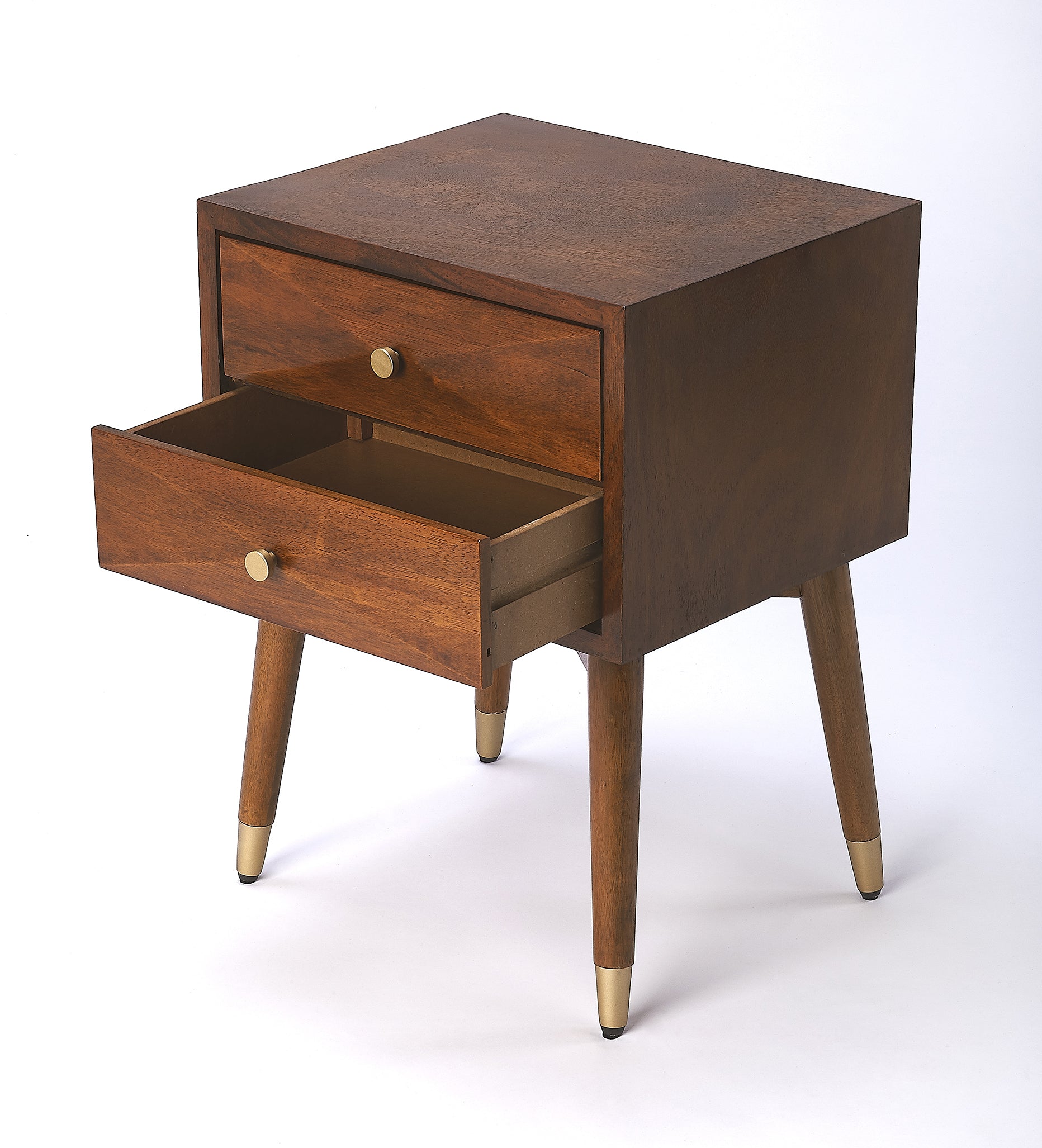 Mahogany Mid Century Modern Nightstand