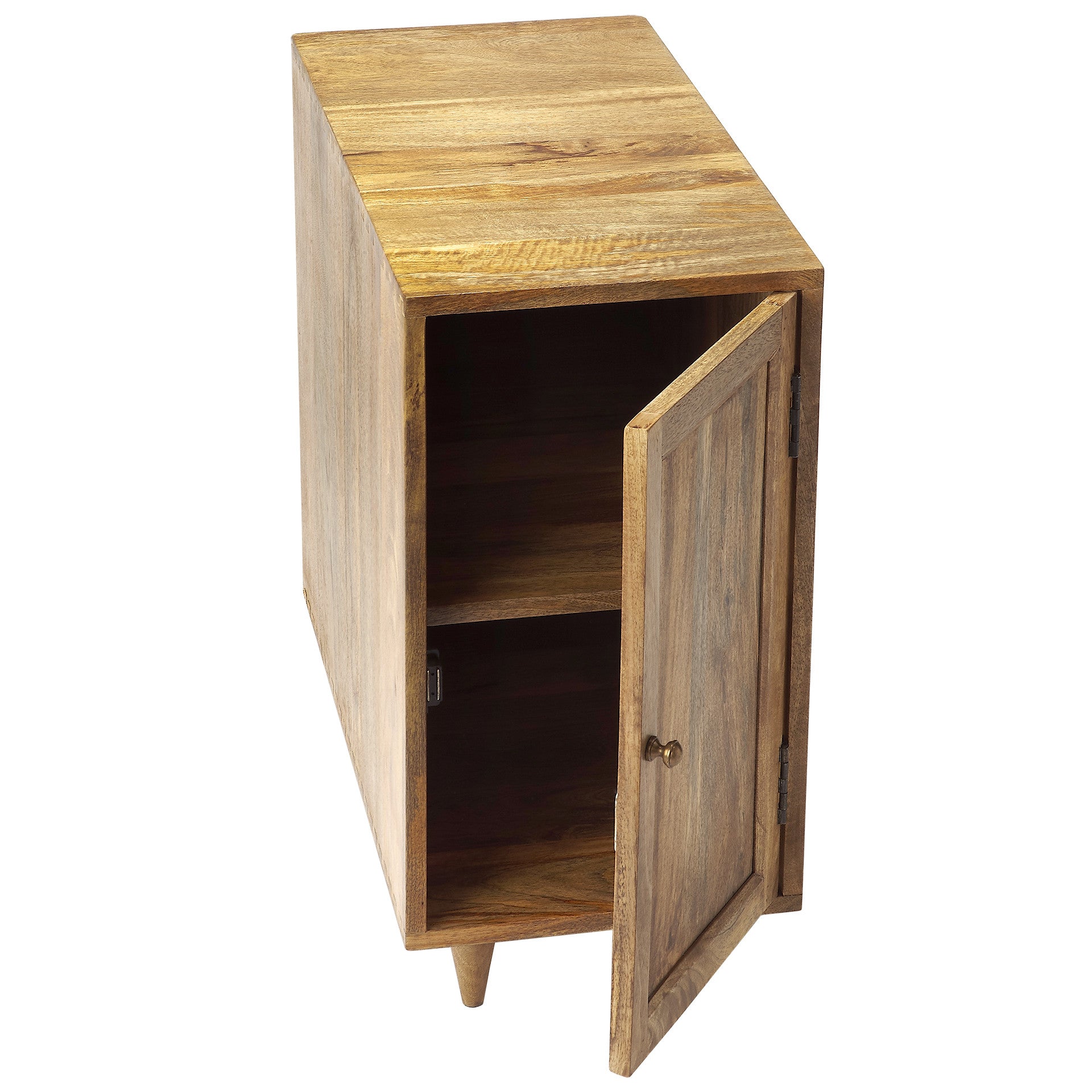 Mid Century Modern End Table With Storage
