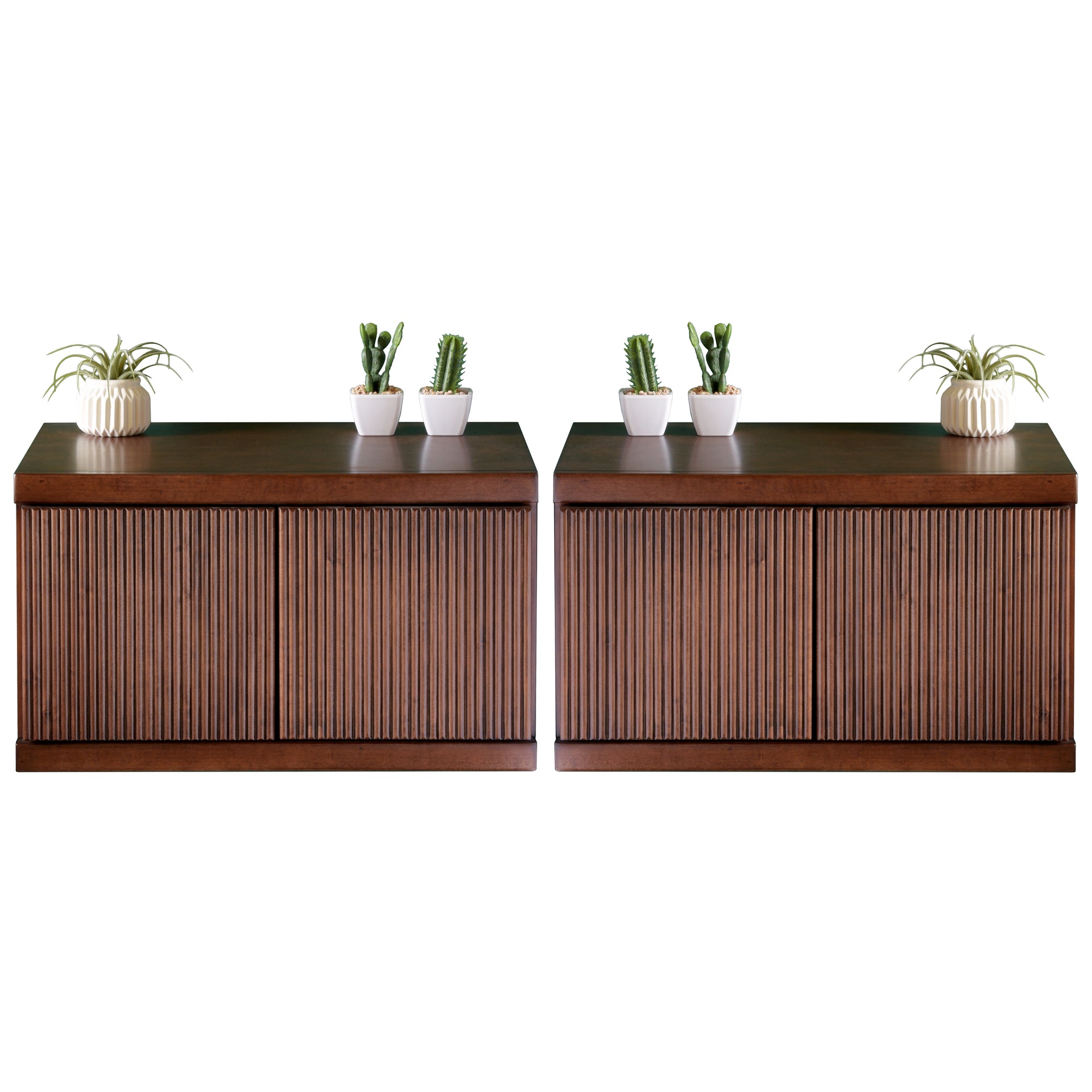 Handcrafted Modern Floating Nightstands - Curve - Mocha