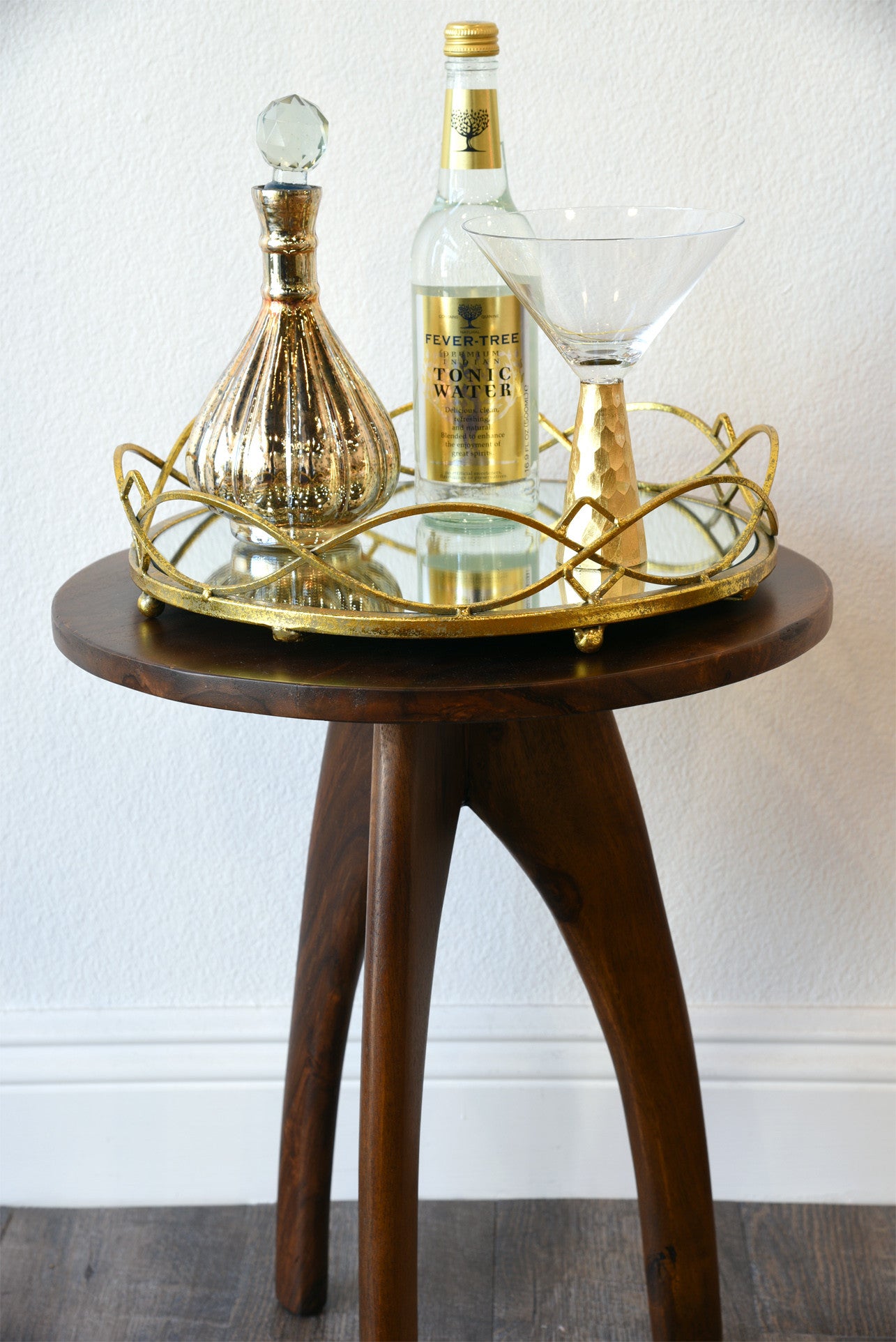 Retro Solid Wood Side Table
