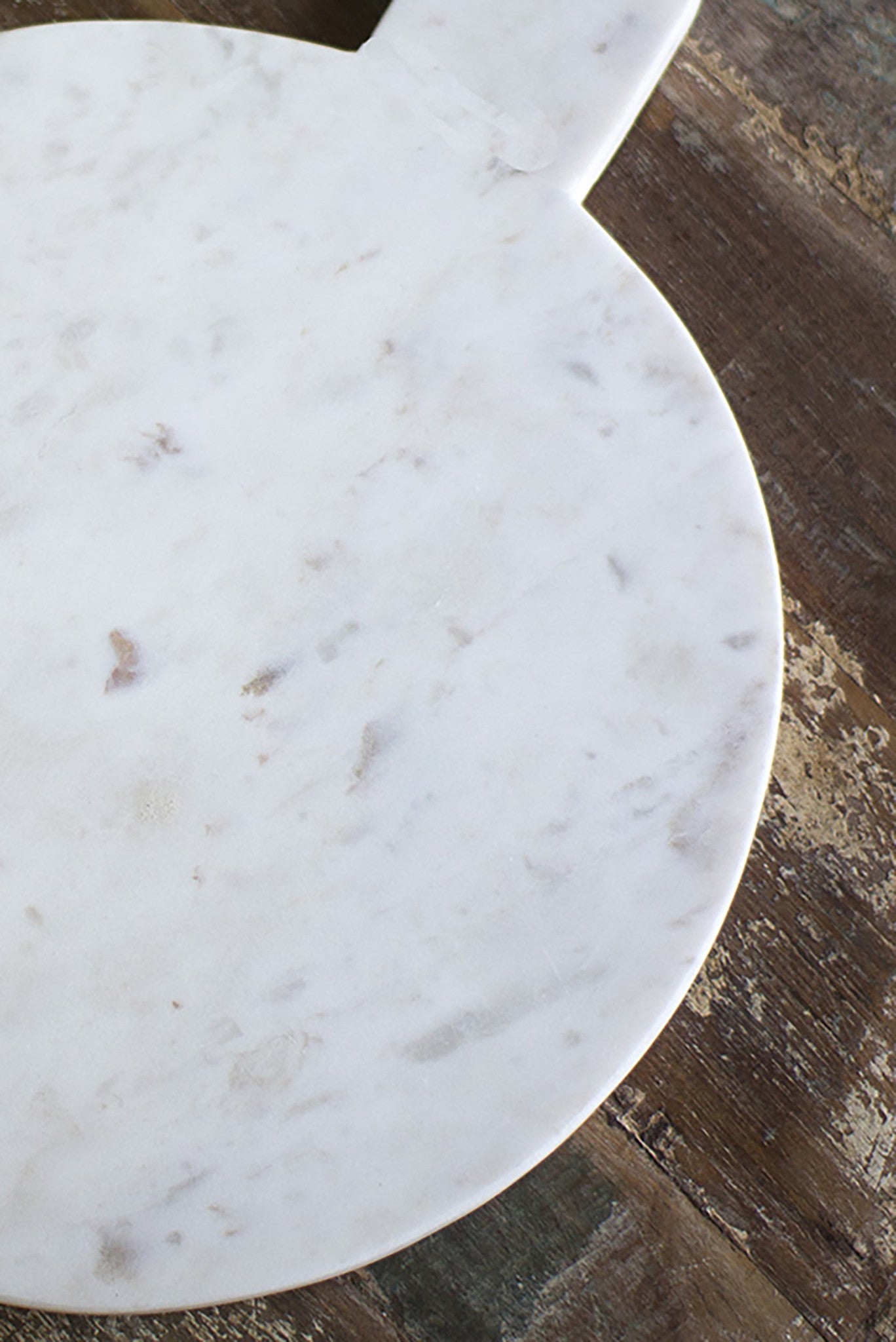 Round White Marble Serving Tray - Set of 2