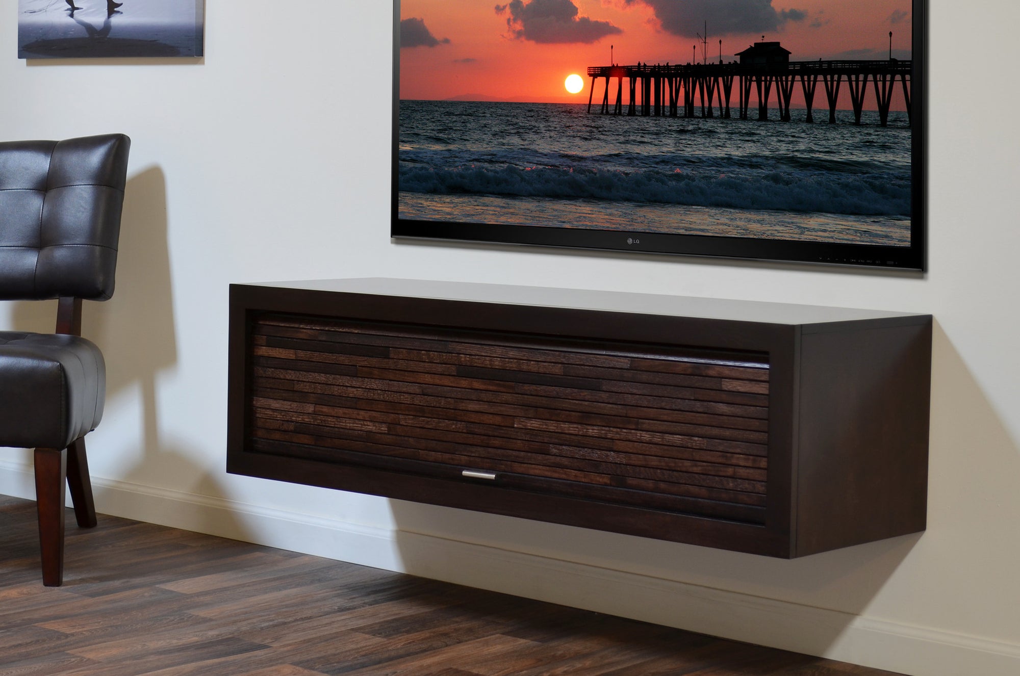 Floating Media Console - ECO GEO Espresso - OB 50% OFF!