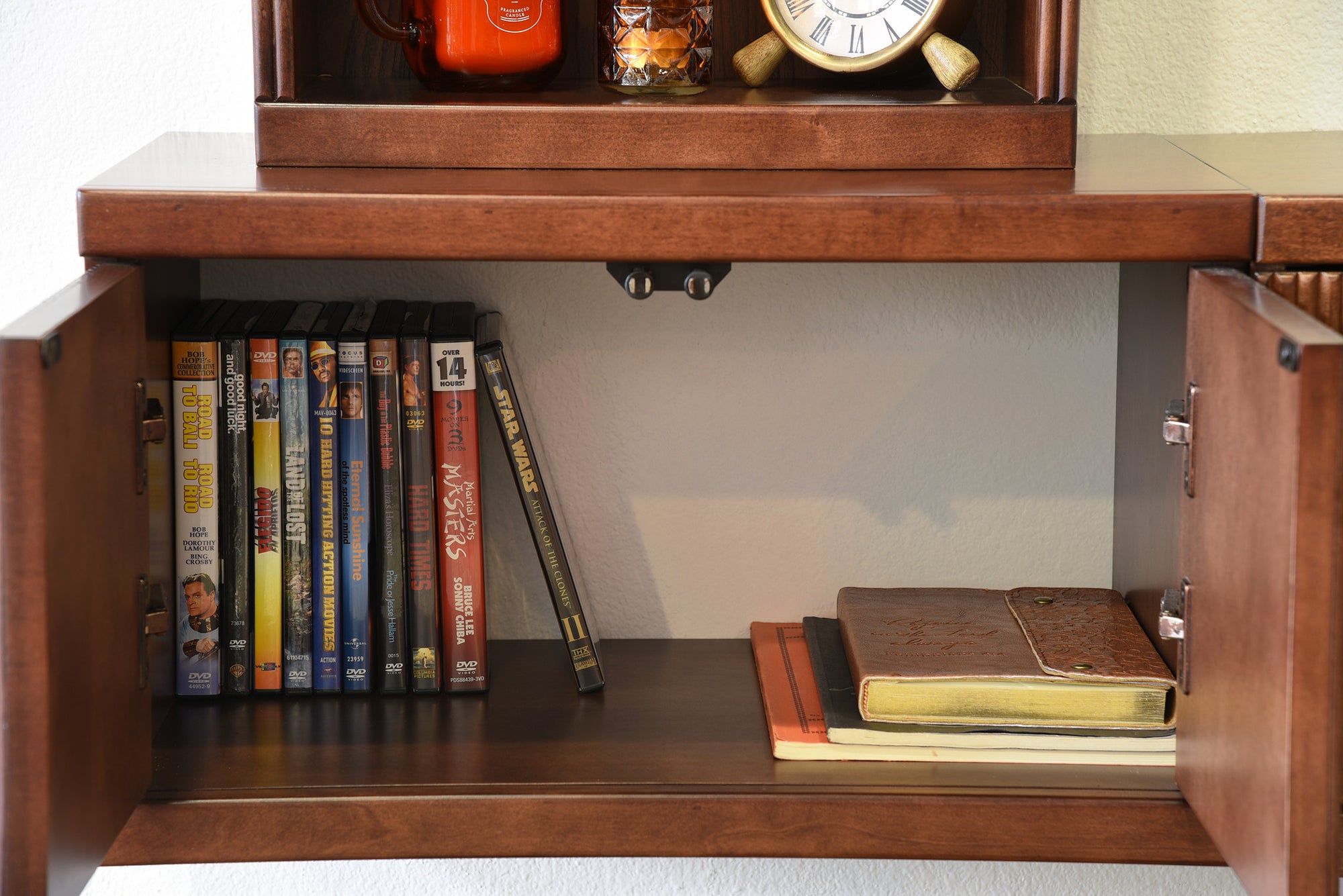 Handcrafted Modern Floating TV Stand - Curve - Mocha