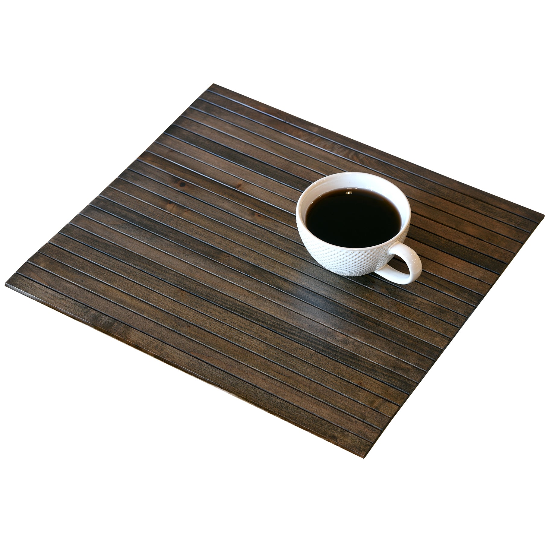 Sofa Tray Table Flexible Wood Slats - Light Espresso