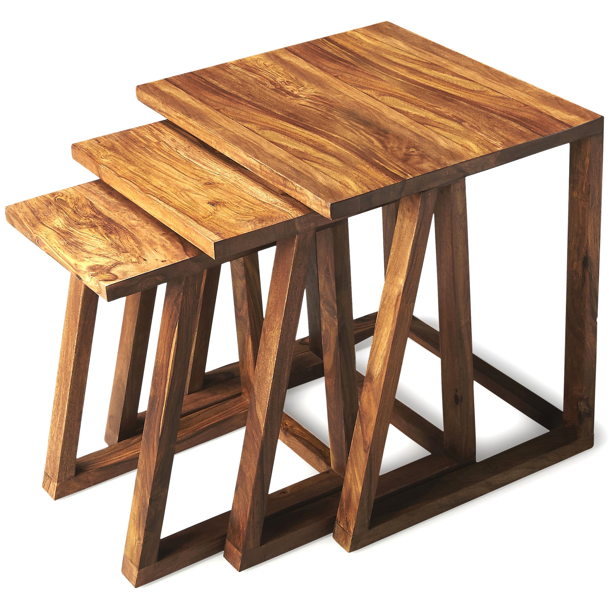 Modern Solid Wood Nesting Tables