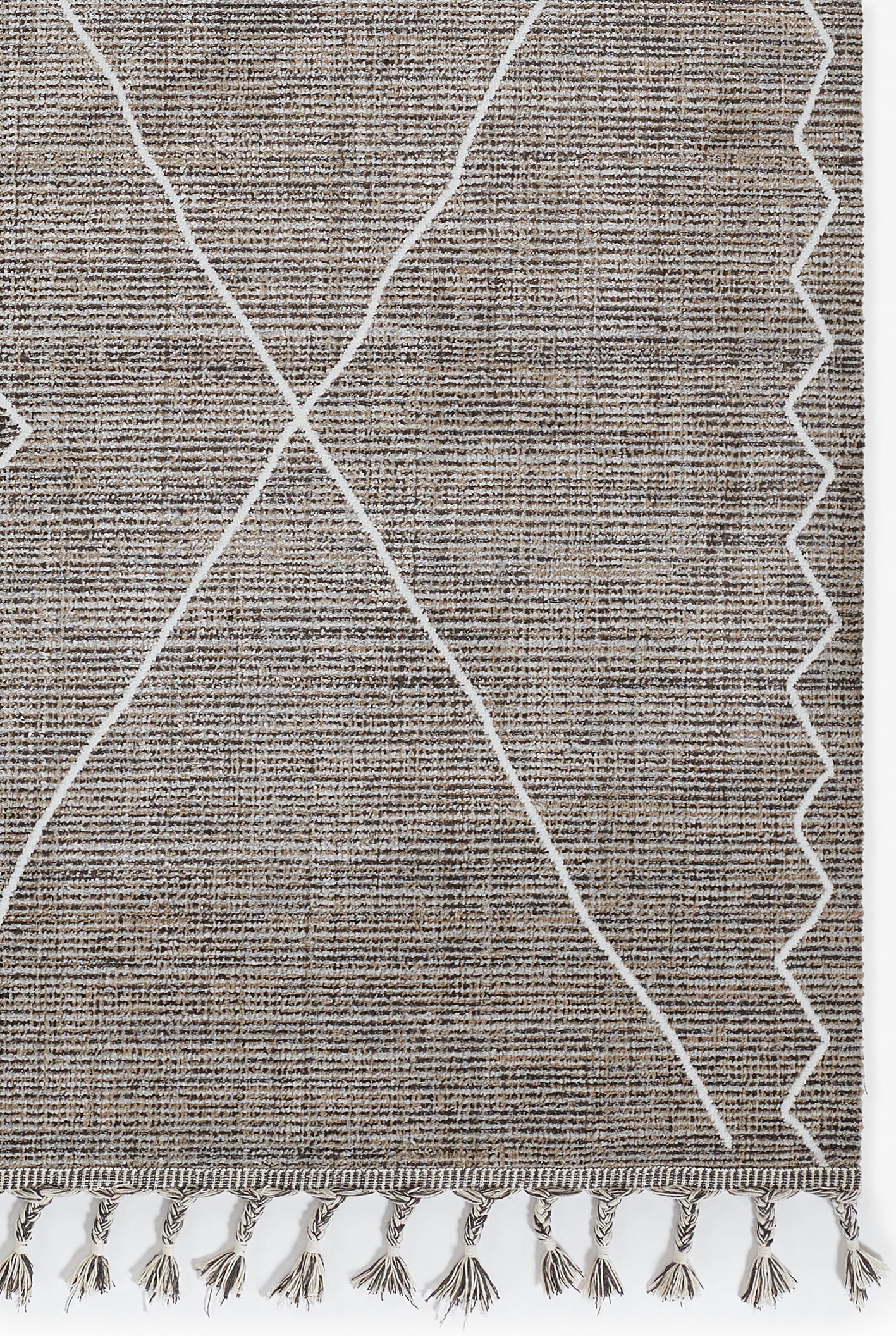 Moroccan Diamond Pattern Gray Tone Area Rug