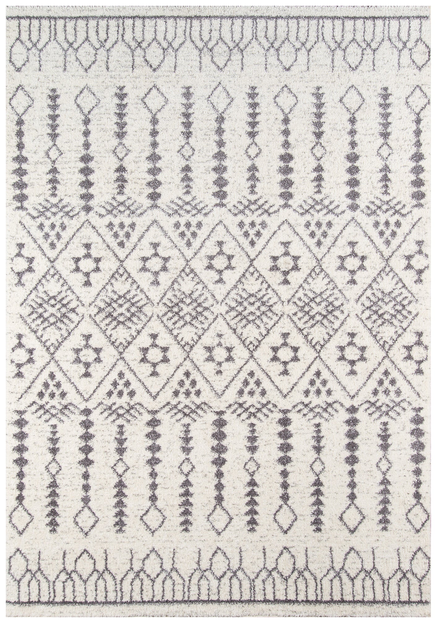Moroccan Bohemian Ivory Area Rug