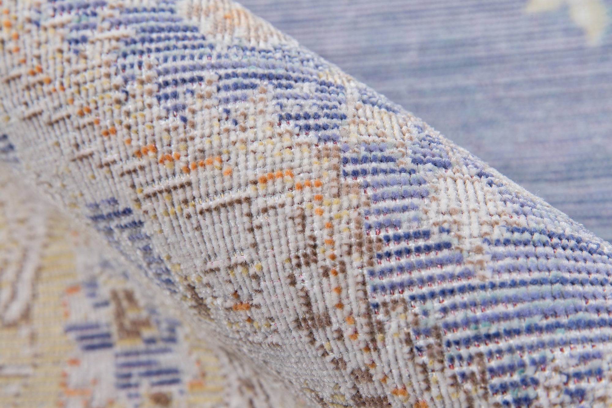 Periwinkle Lavender Blue Vintage Style Rug - Woodwaves