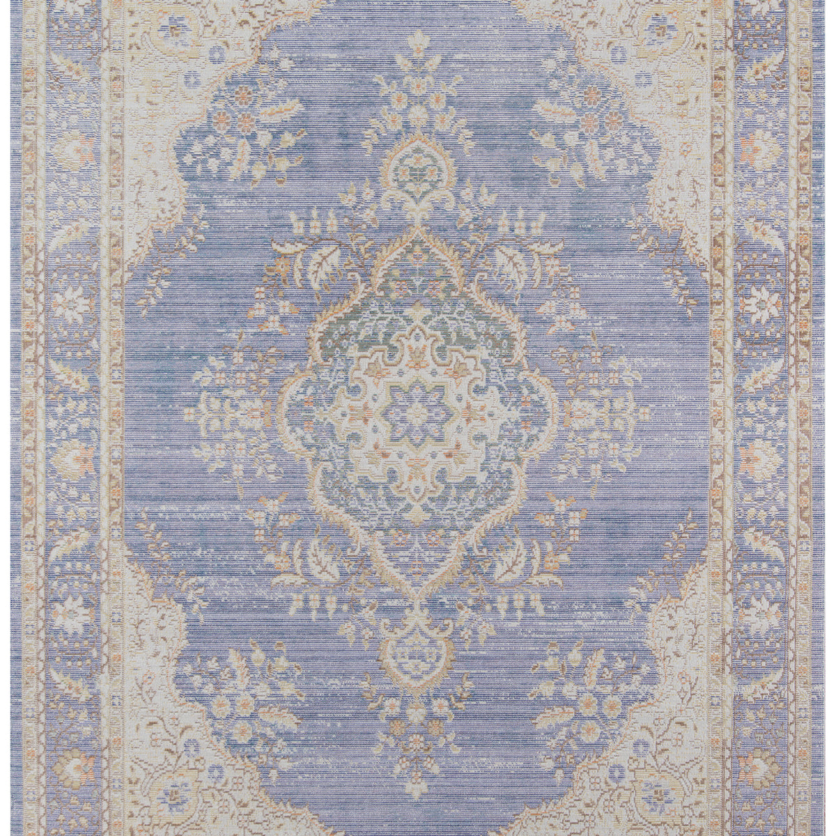 Periwinkle Lavender Blue Vintage Style Rug - Woodwaves