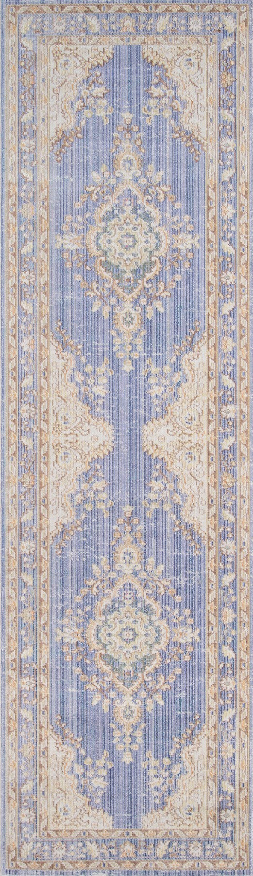 Periwinkle Modern Rug Periwinkle Lavender Blue Vintage Style Rug - Woodwaves